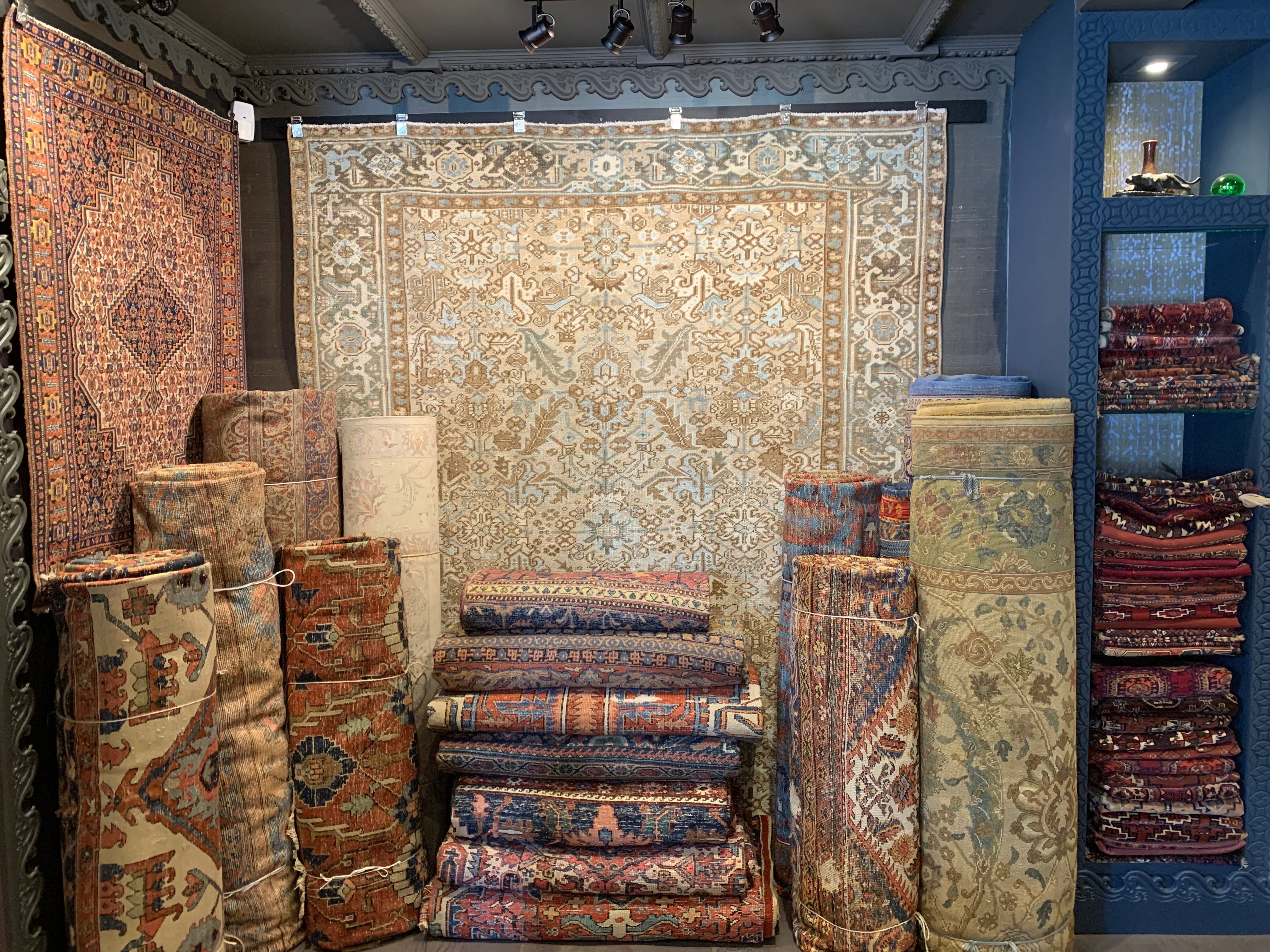 Authentic handmade antique rugs in London at Hakiemie Rug Gallery, including Persian, Oriental, Caucasian and Turkish rugs with complimentary home visits