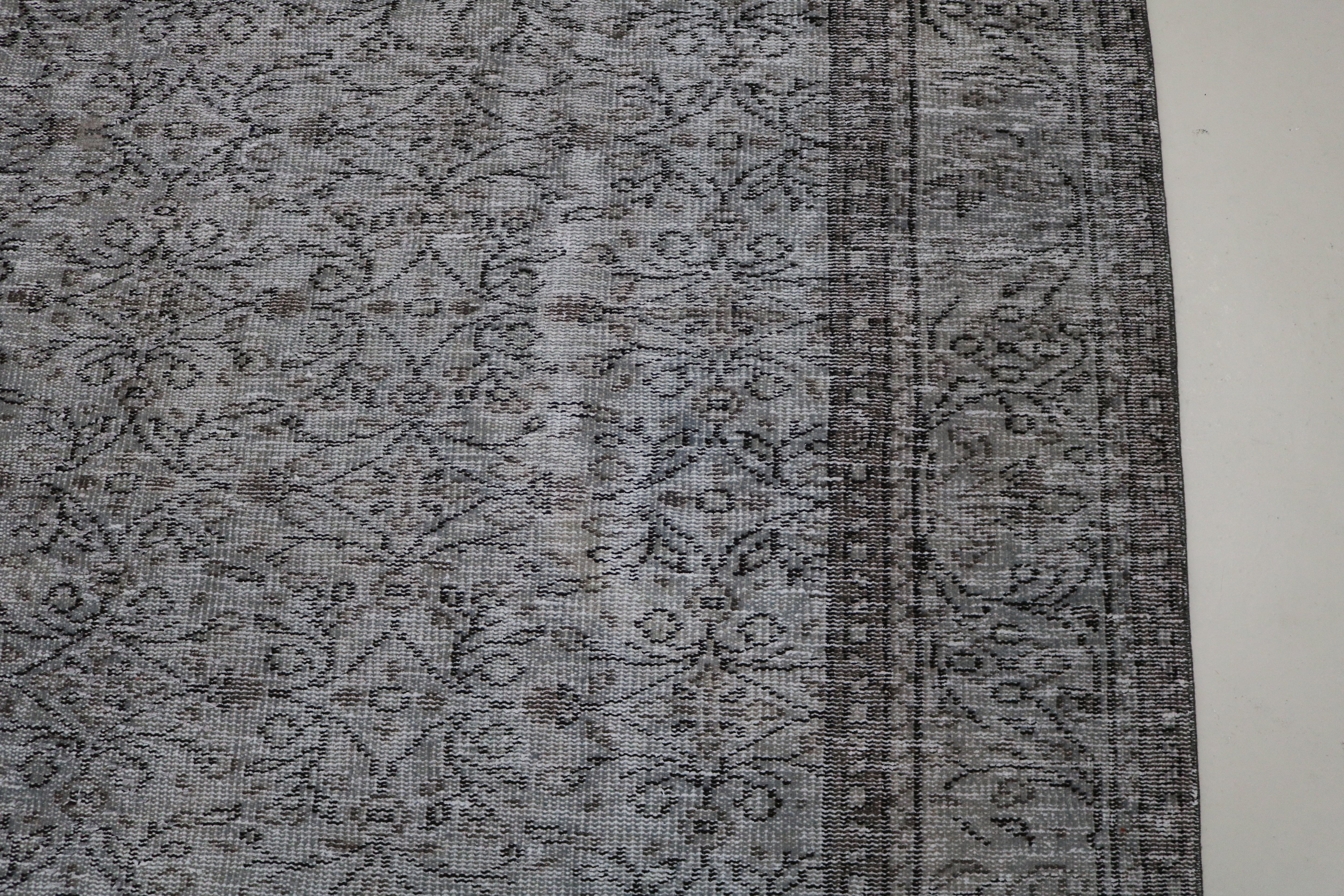 Close-up of hand-woven wool texture on vintage Turkish Sparta rug