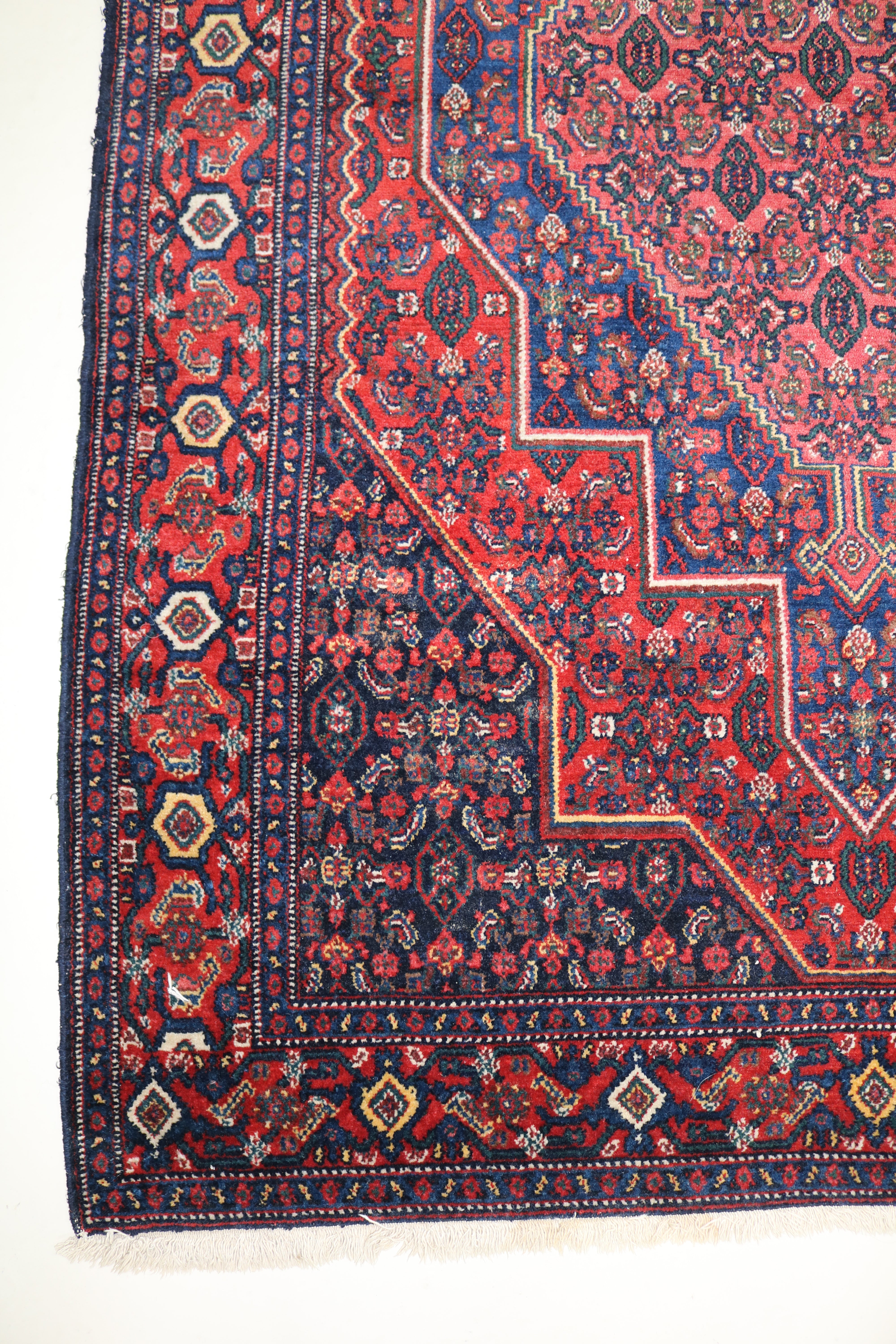 Antique Persian Senneh rug with fine Herati-inspired design, 200 × 142 cm