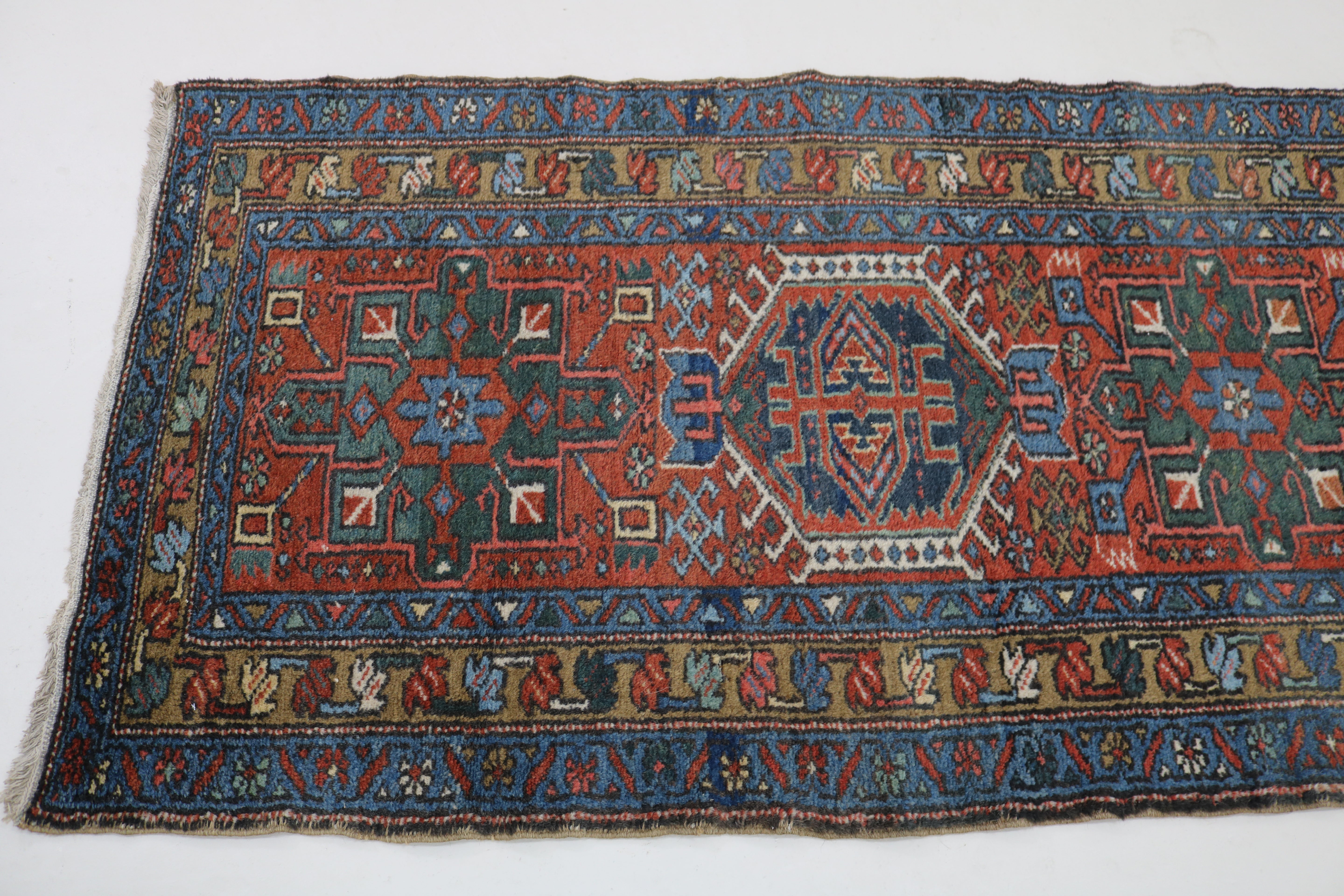 Antique Persian Karaja Runner, 321 × 86 cm, Circa 1930