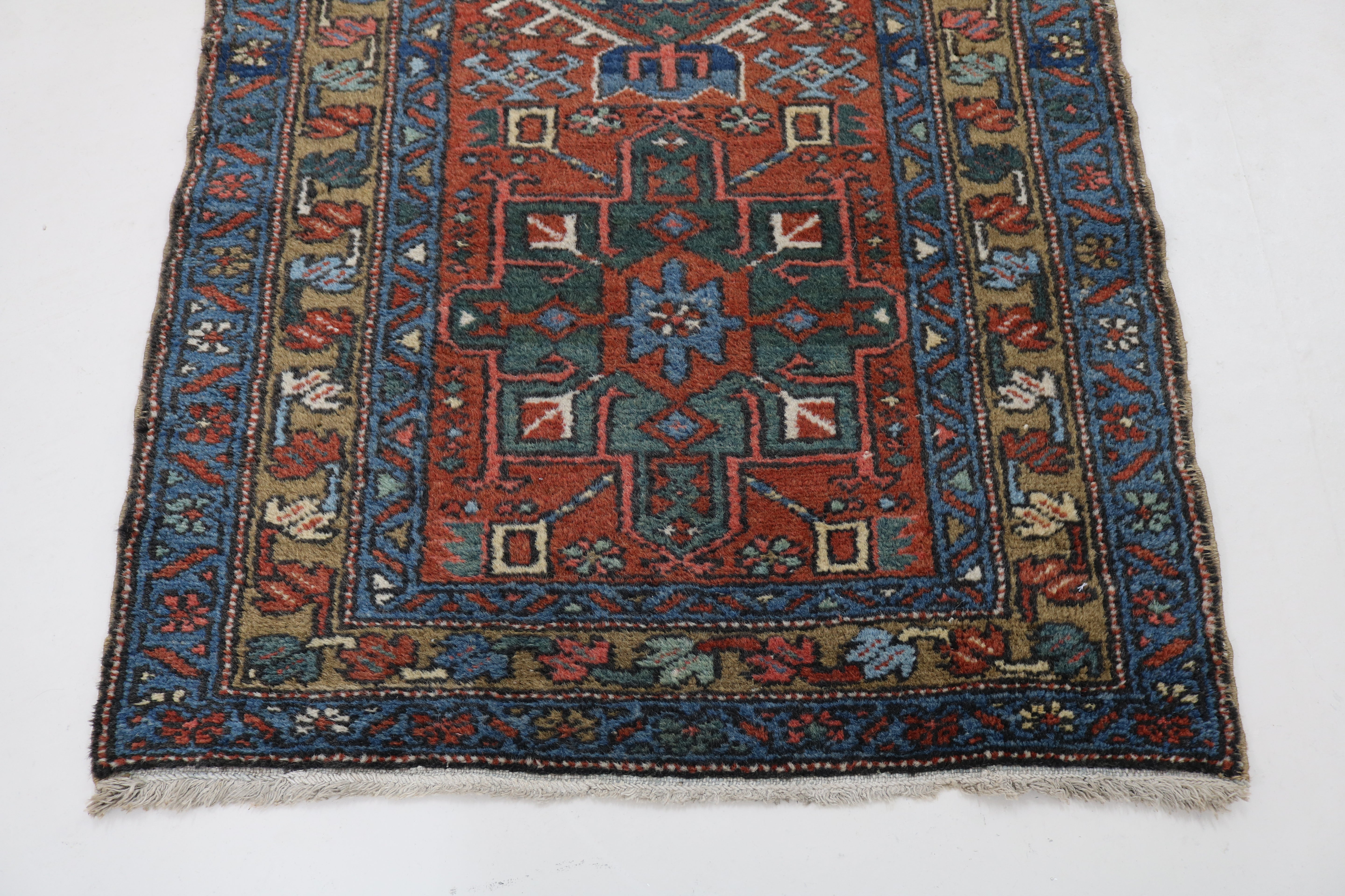 Antique Persian Karaja Runner, 321 × 86 cm, Circa 1930