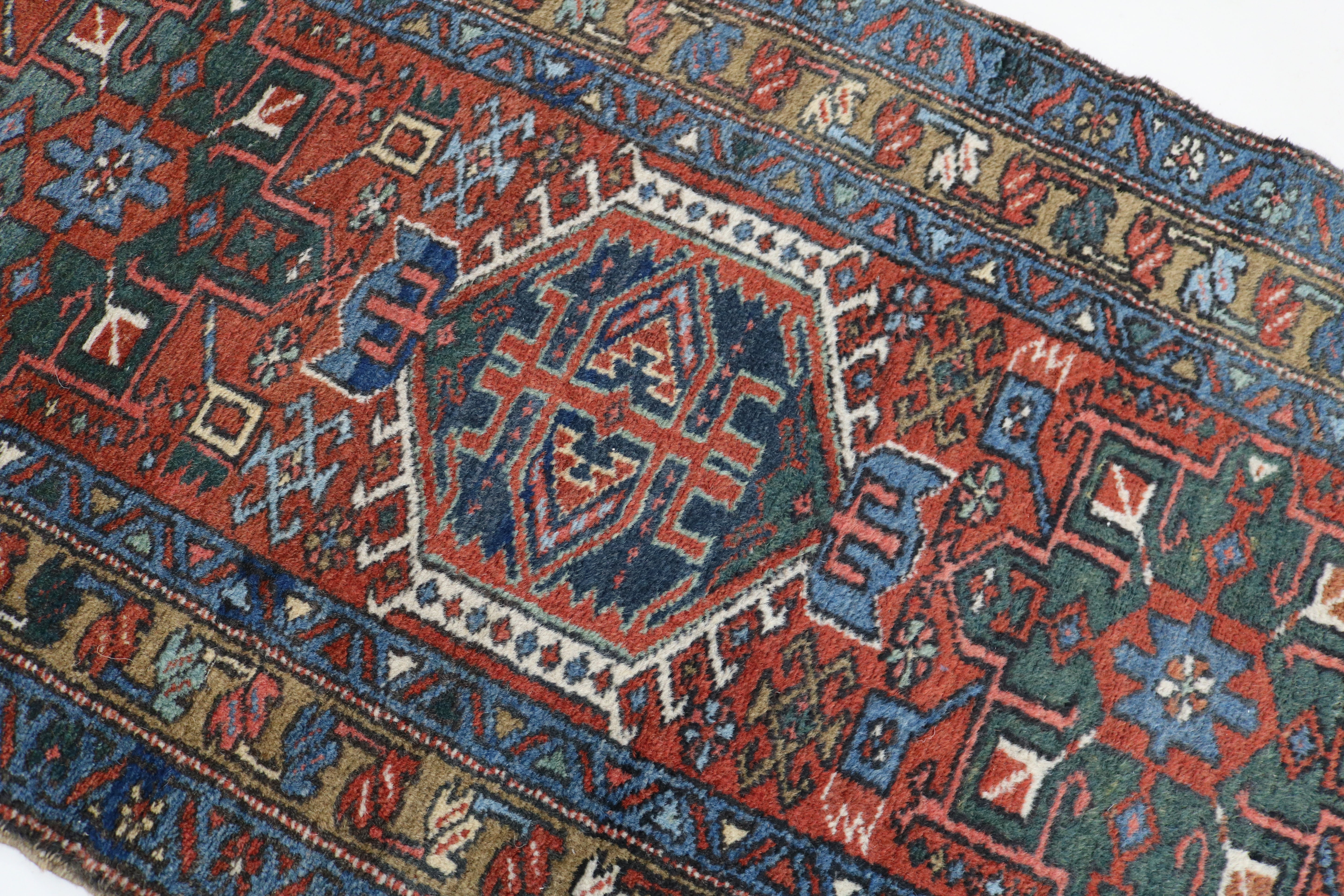 Antique Persian Karaja Runner, 321 × 86 cm, Circa 1930