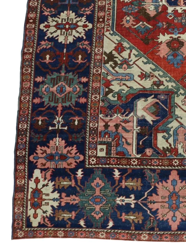 Antique Heriz Serapi Carpet, 455 × 323 cm (Circa 1880s–1900s)