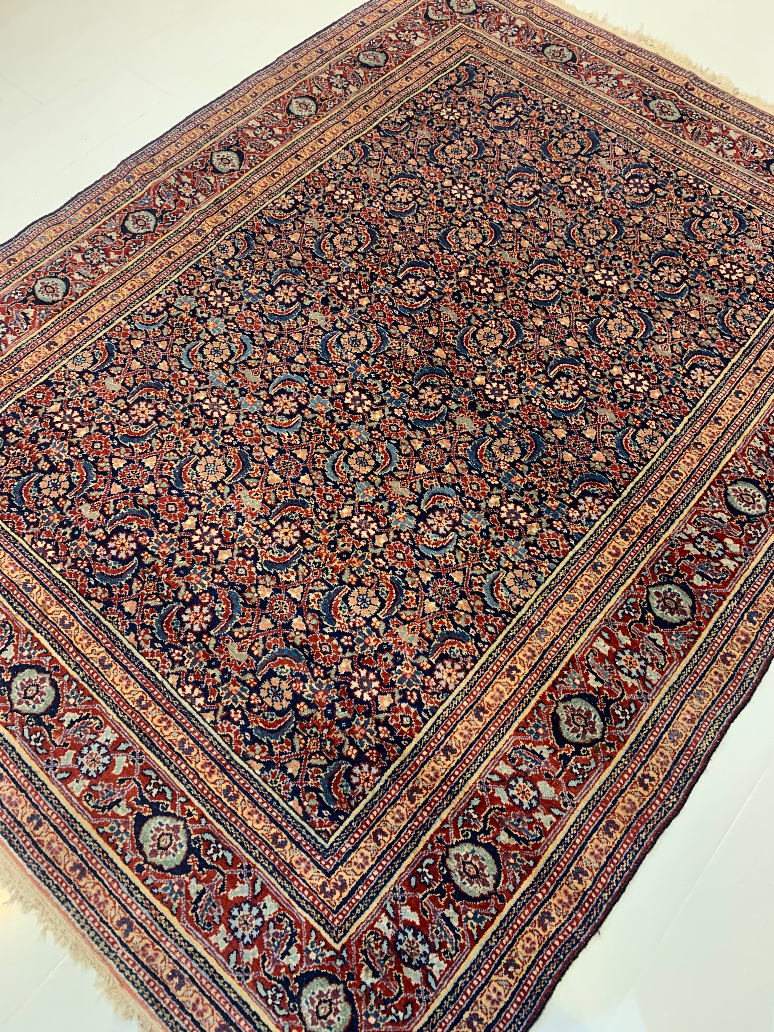 Antique Persian Tabriz Rug, 190 × 148 cm, Circa 1920