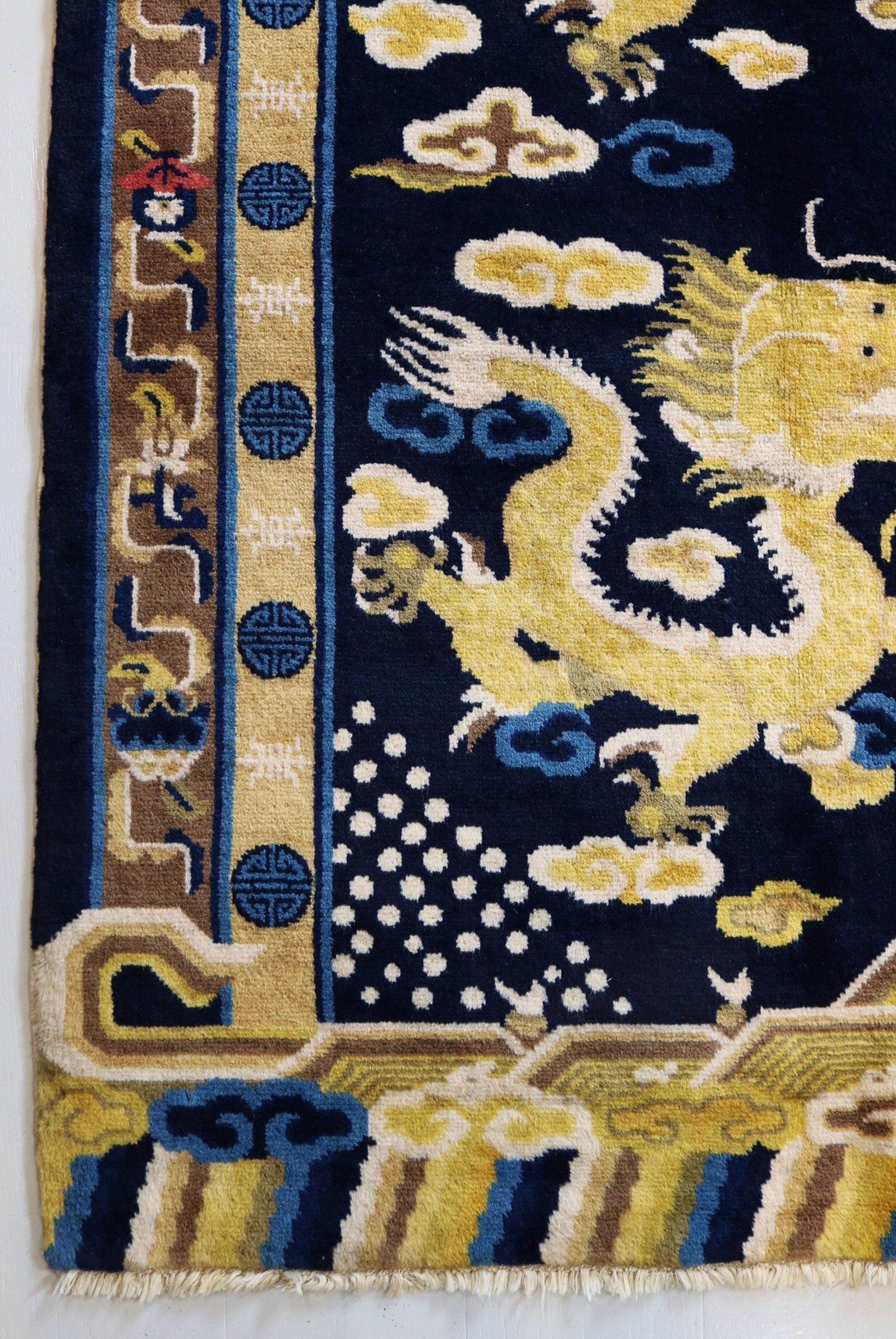 Antique Chinese Dragon Rug, 167 × 167 cm, Circa 1940