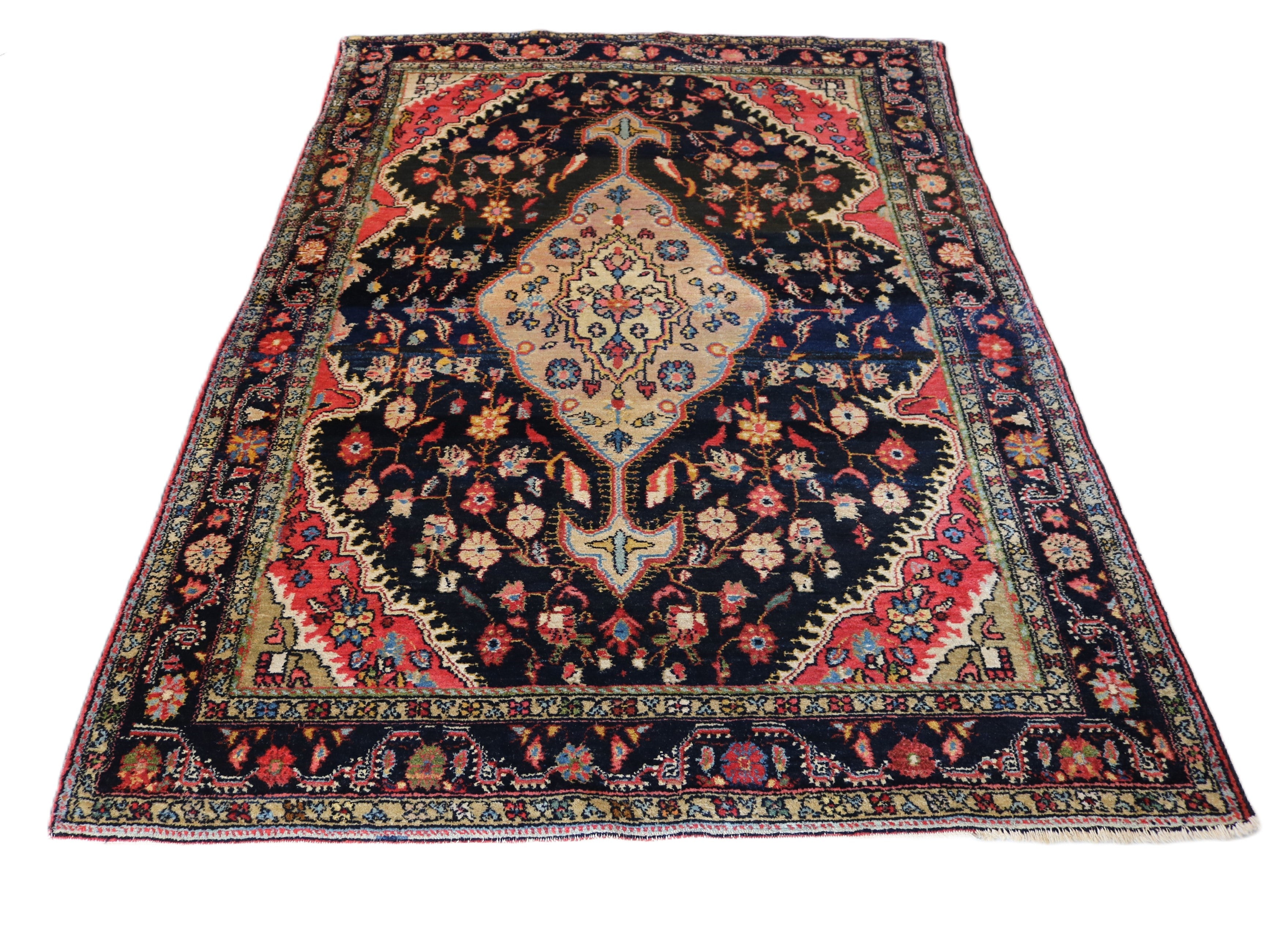 Antique Persian Jozan Rug, 191 × 131 cm, Circa 1920