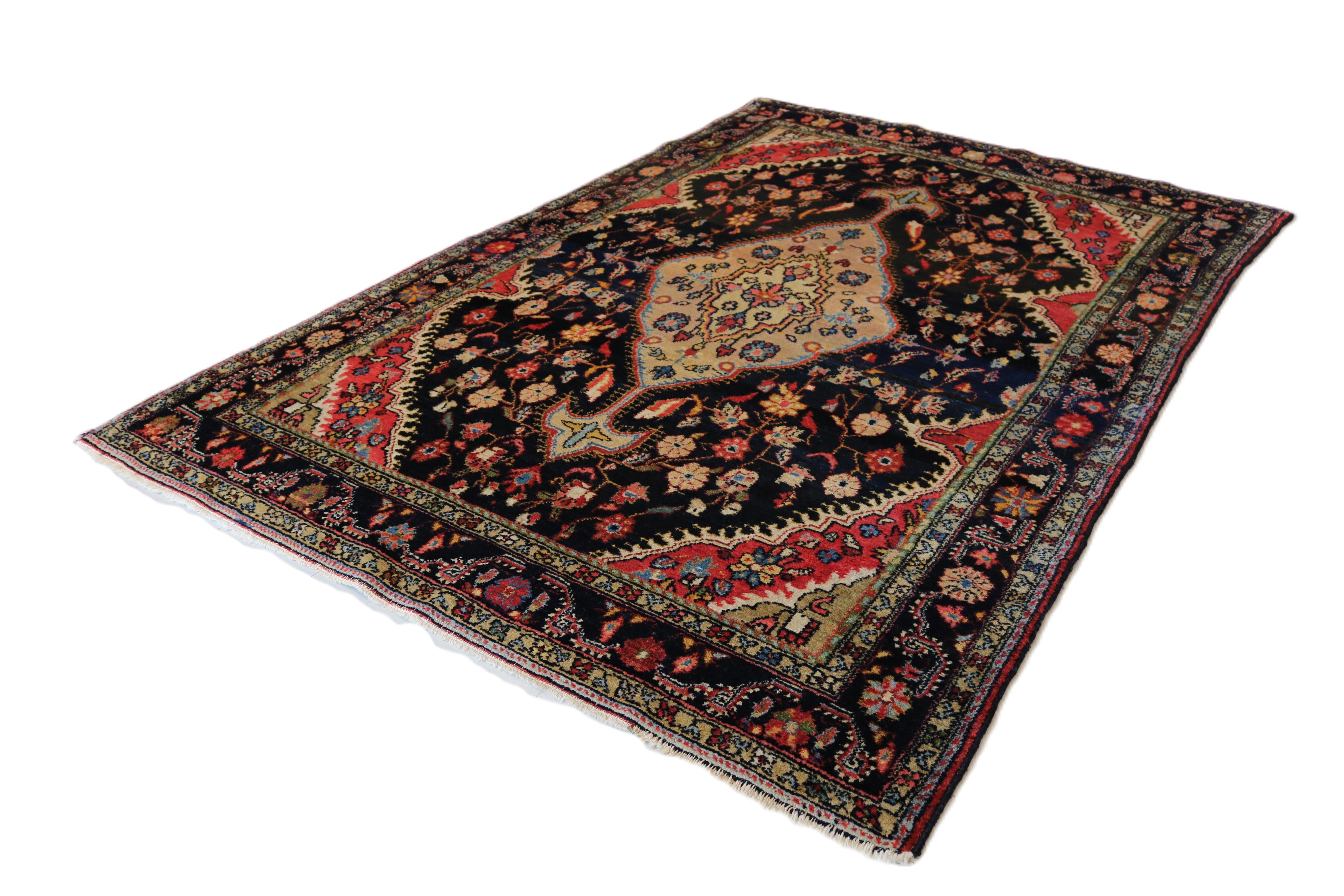 Antique Persian Jozan Rug, 191 × 131 cm, Circa 1920