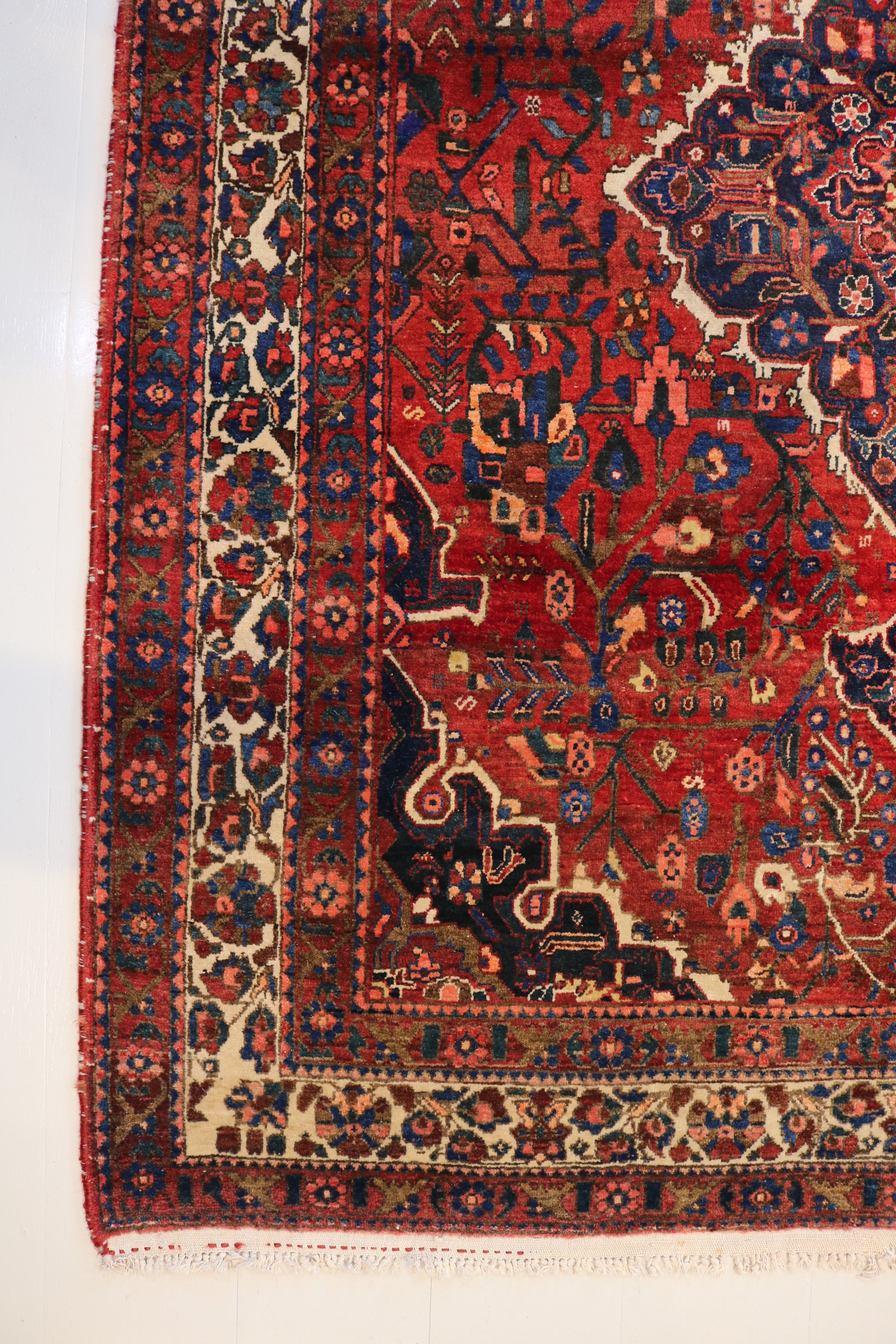 Antique Persian Abadeh Rug, 207 × 148 cm, Circa 1920