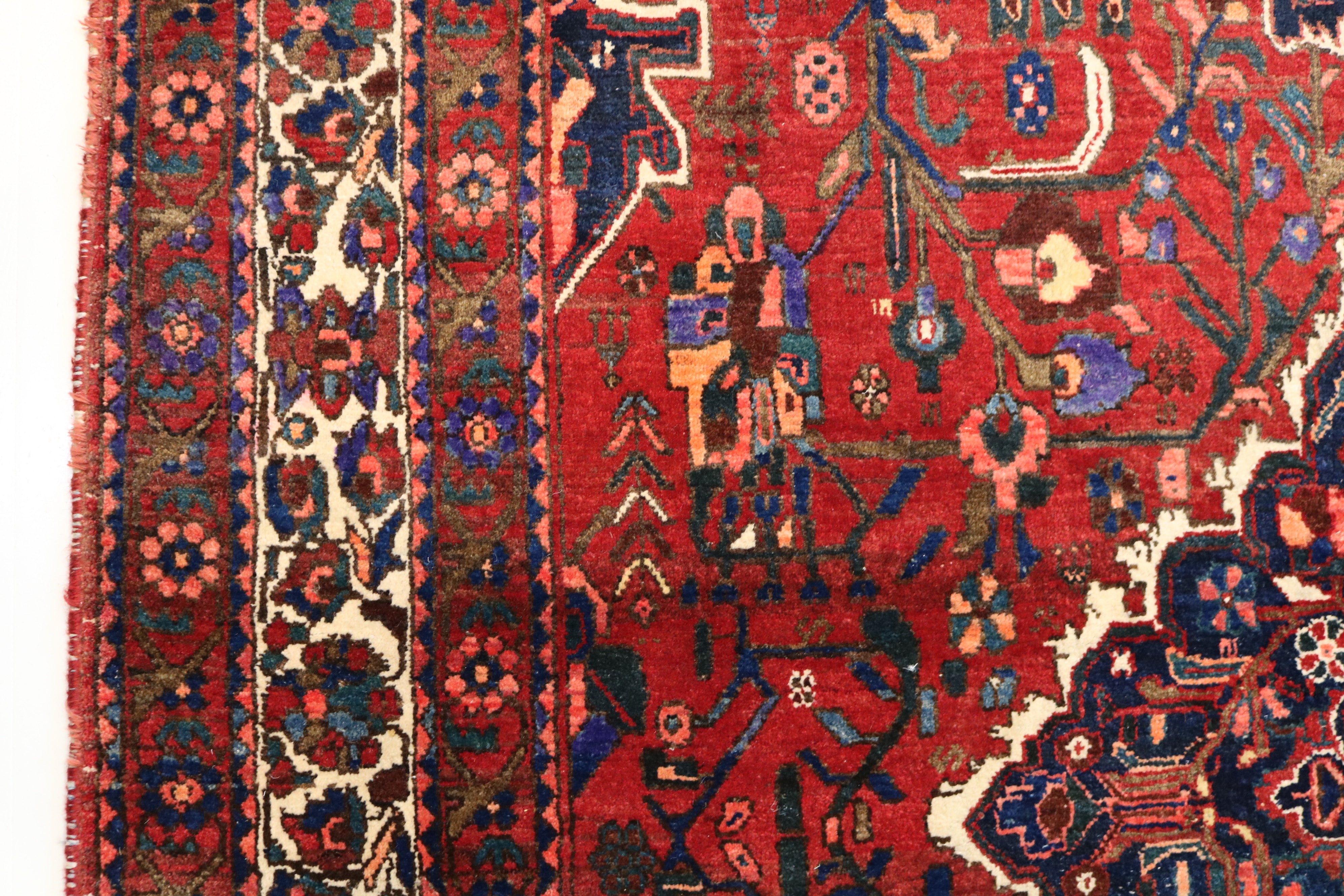 Antique Persian Abadeh Rug, 207 × 148 cm, Circa 1920