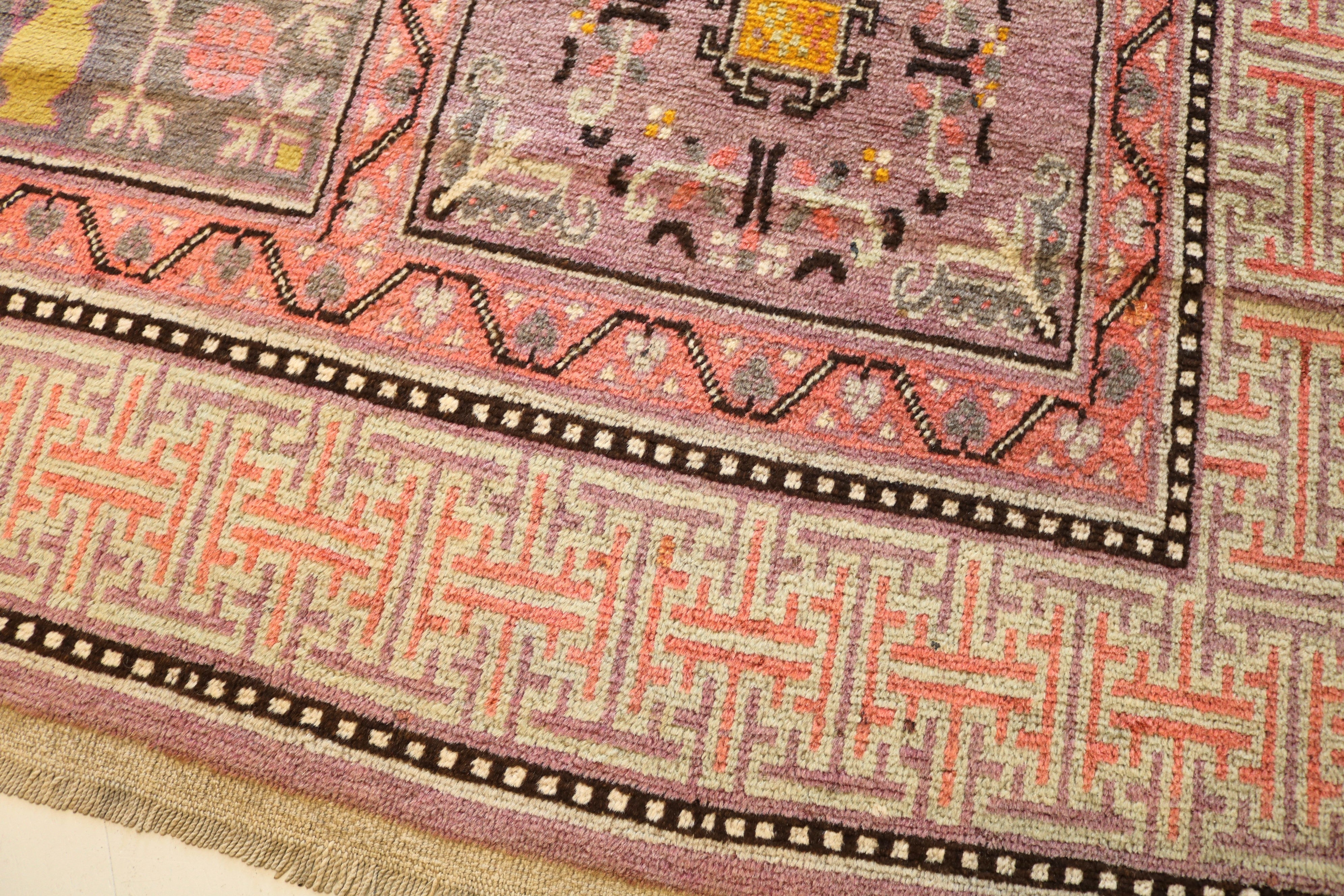 Antique East Turkestan Qotan (Khotan) Rug, 275 × 138 cm, Circa 1900