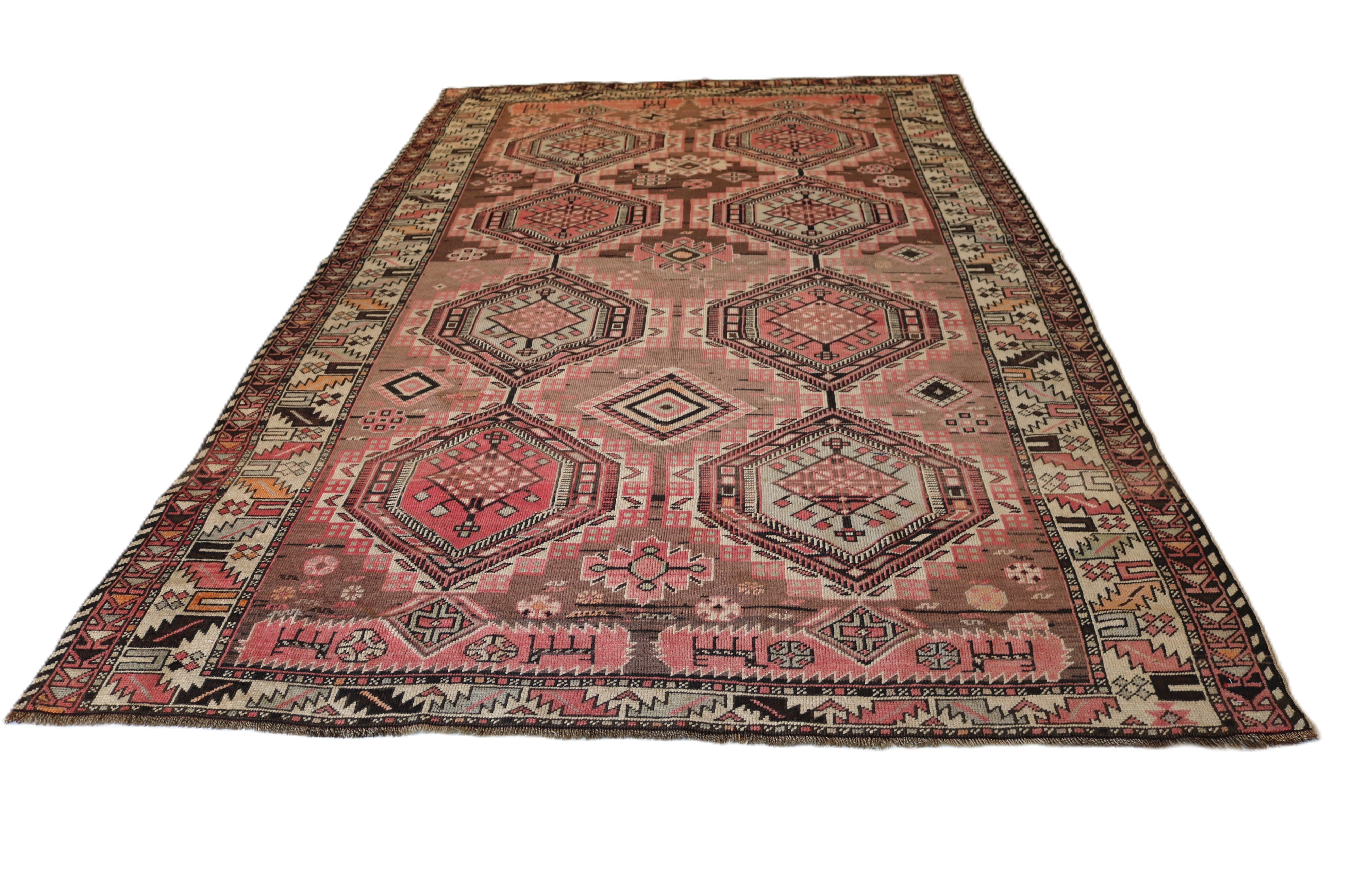Antique Caucasian Shirvan Rug, 255 × 152 cm, Circa 1900