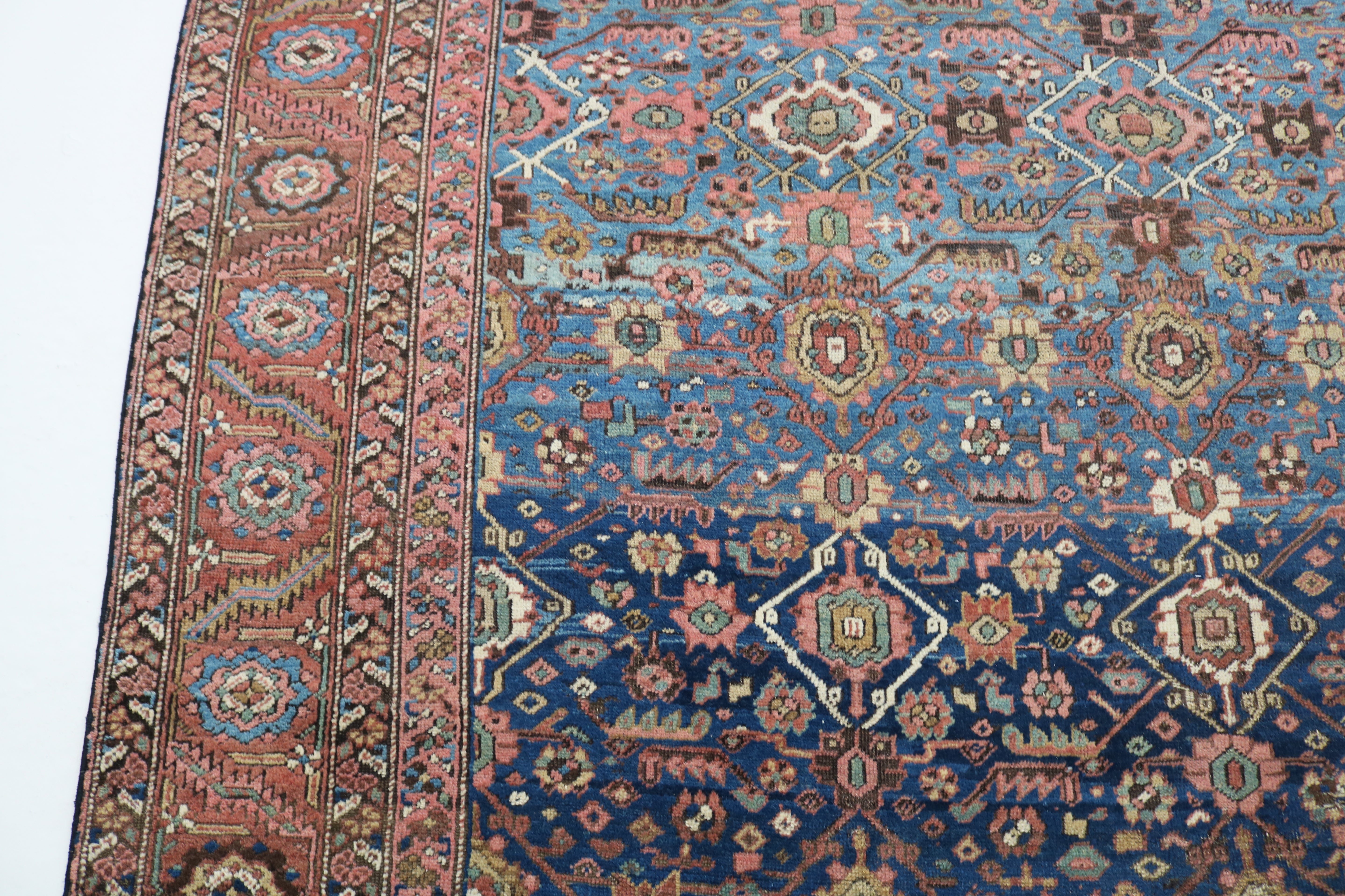 Antique Persian Bakshayesh Carpet, 402 × 260 cm, Circa 1880