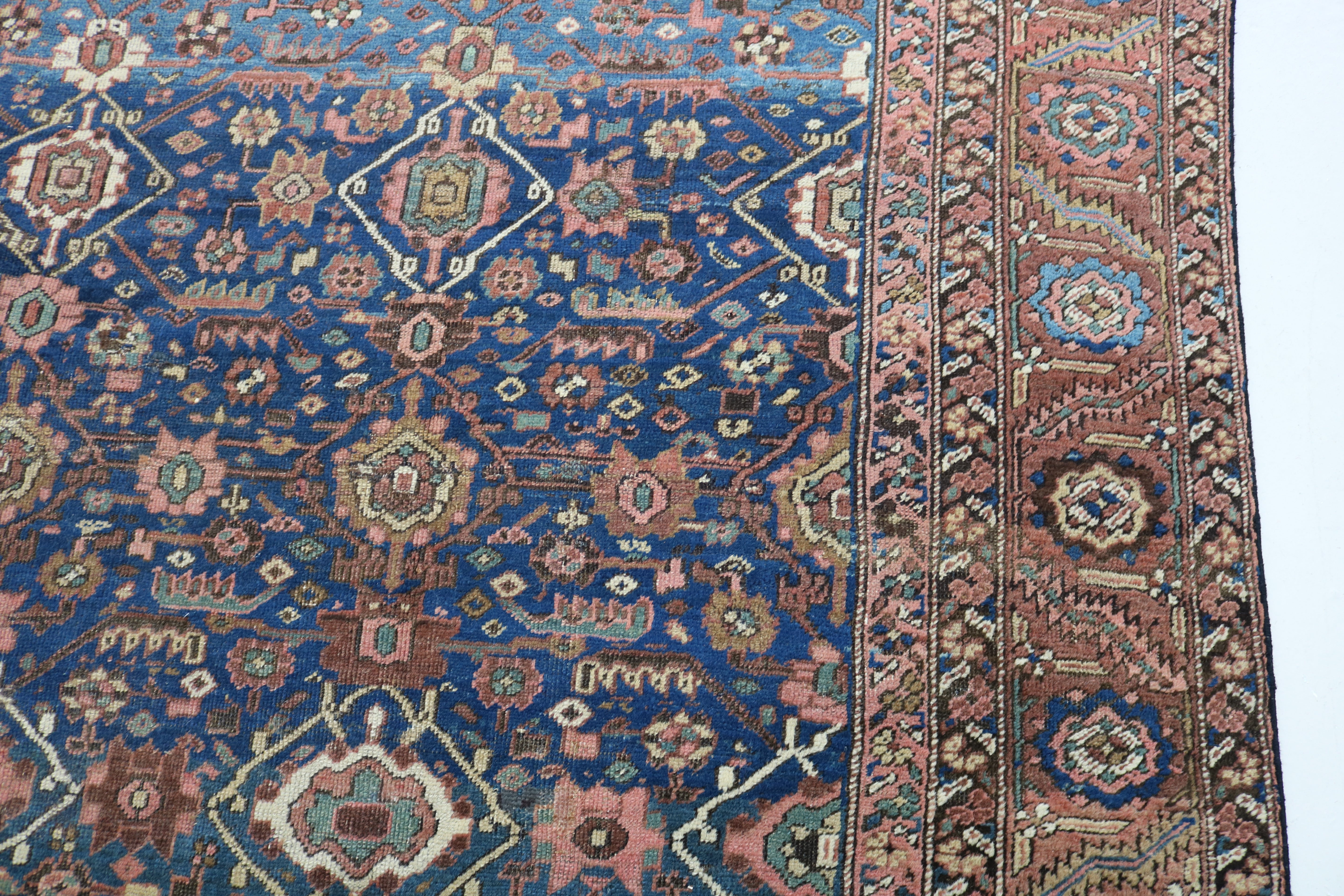 Antique Persian Bakshayesh Carpet, 402 × 260 cm, Circa 1880