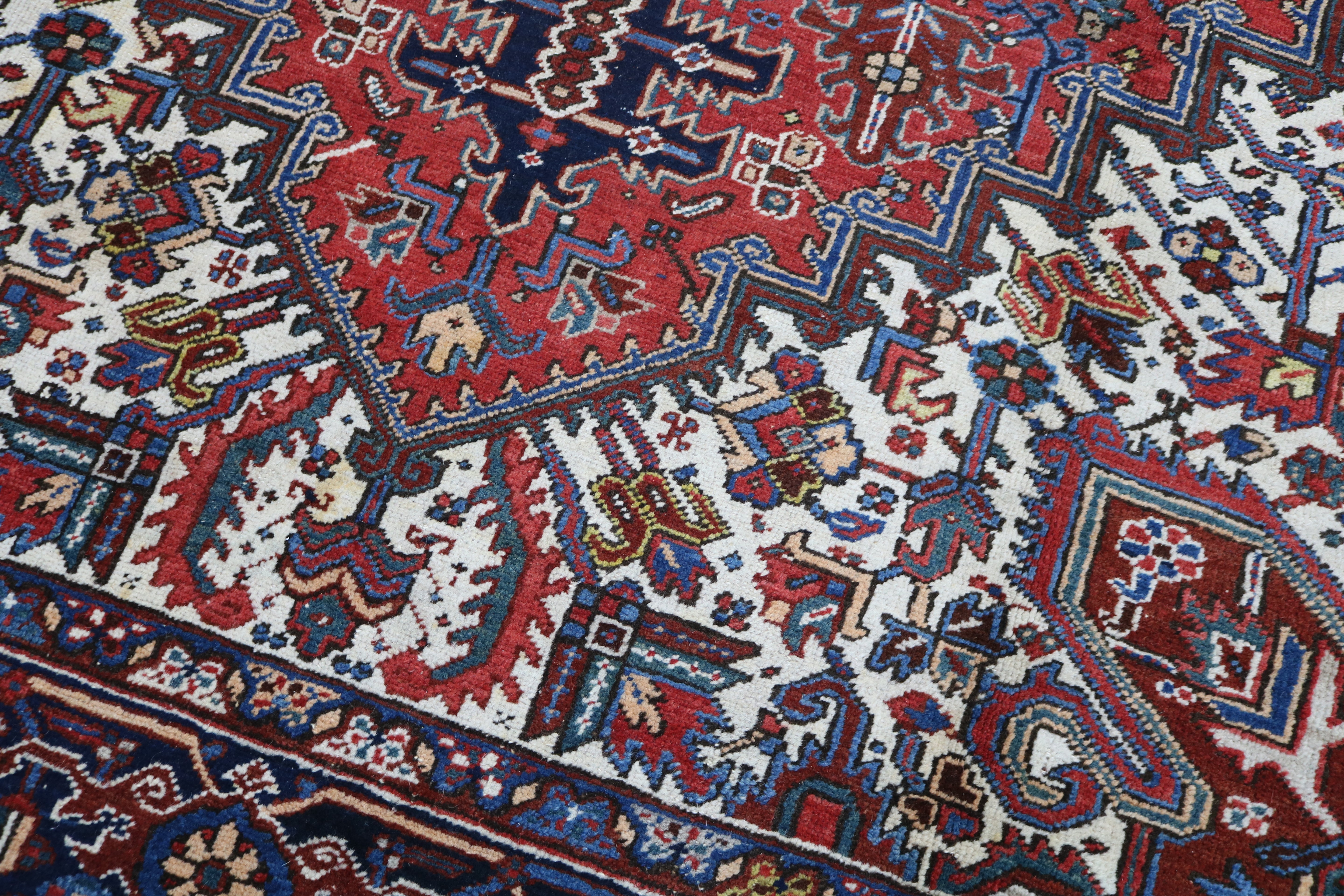 Antique Persian Heriz Carpet, 312 × 251 cm, Circa 1930