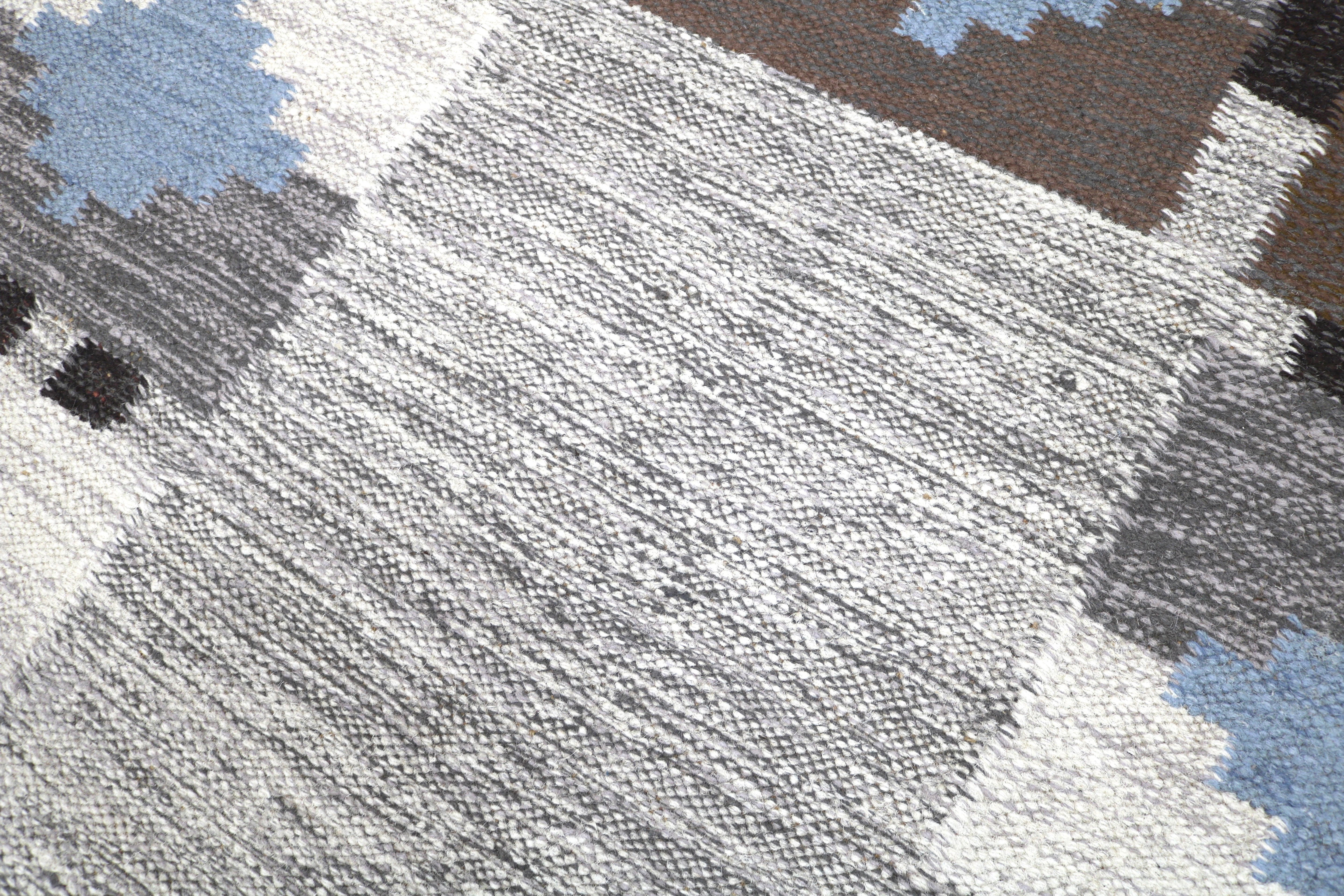 Vintage Swedish Kilim Rug, 204x143 cm (circa 1950s–1960s)