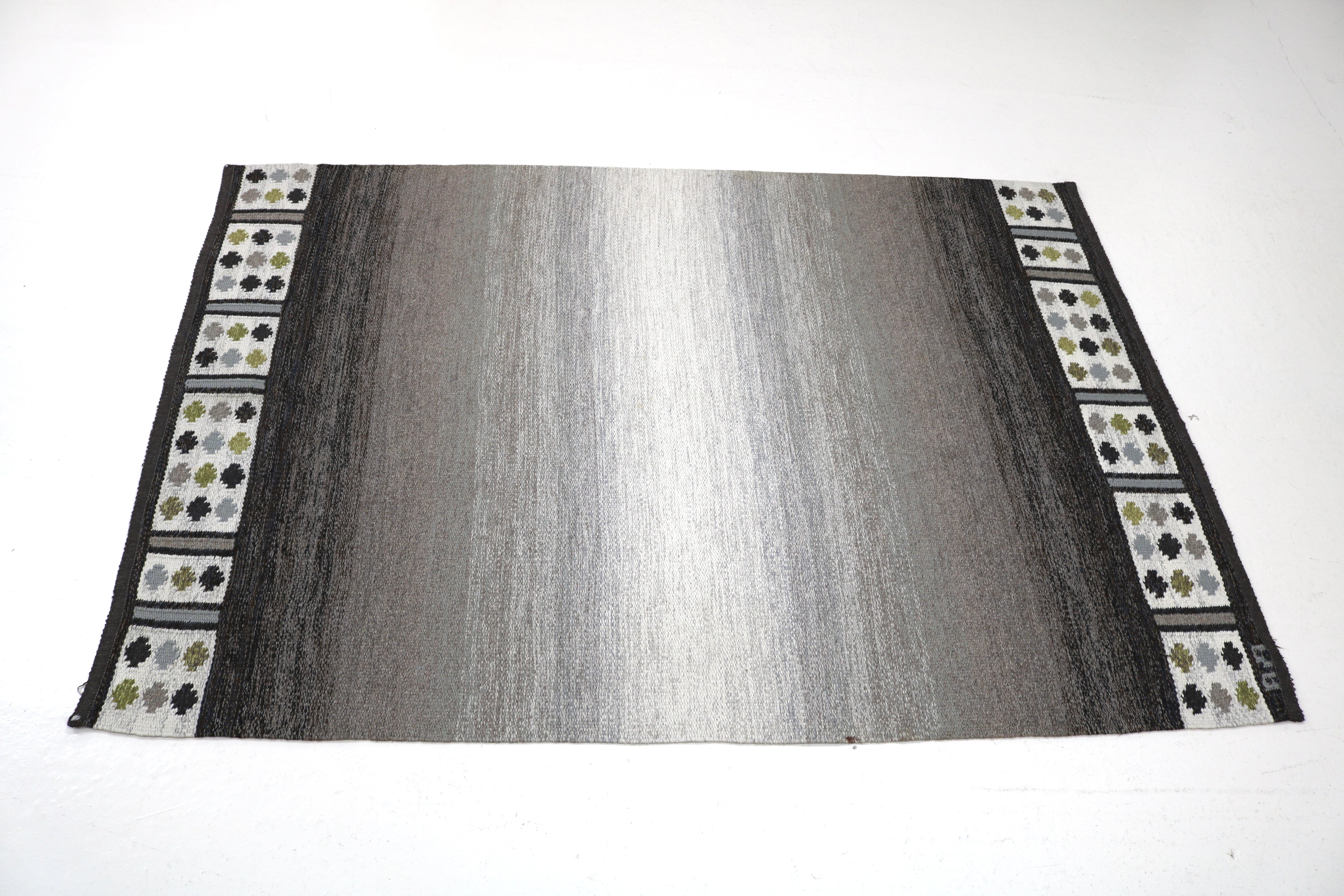 Vintage Swedish Kilim Rug, 200 × 138 cm (circa 1950s–1960s)