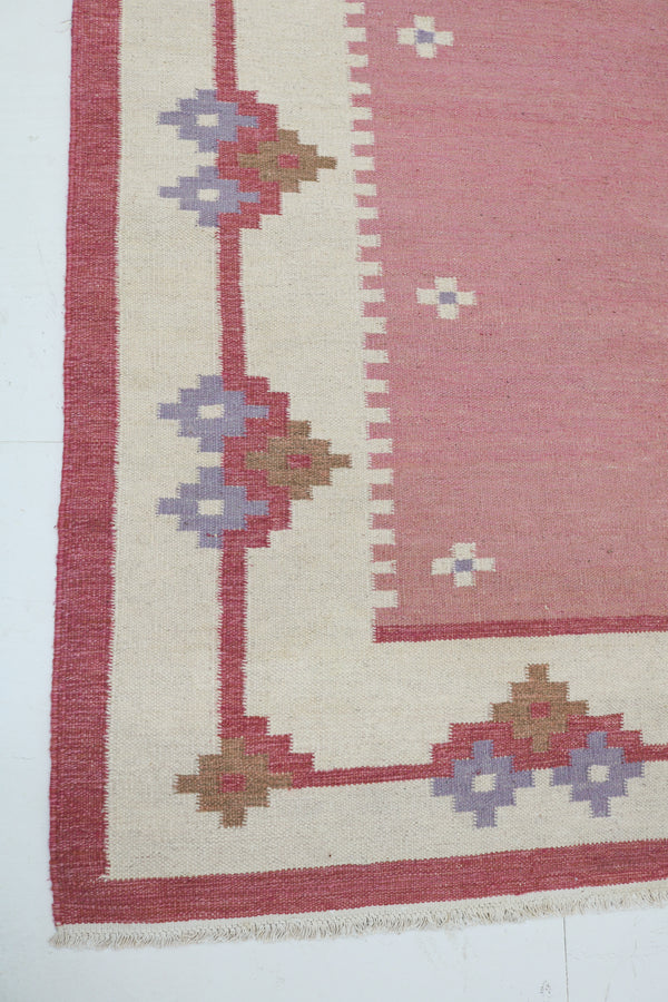 Vintage Swedish Kilim Rug, 228 × 172 cm (circa 1950s–1960s)