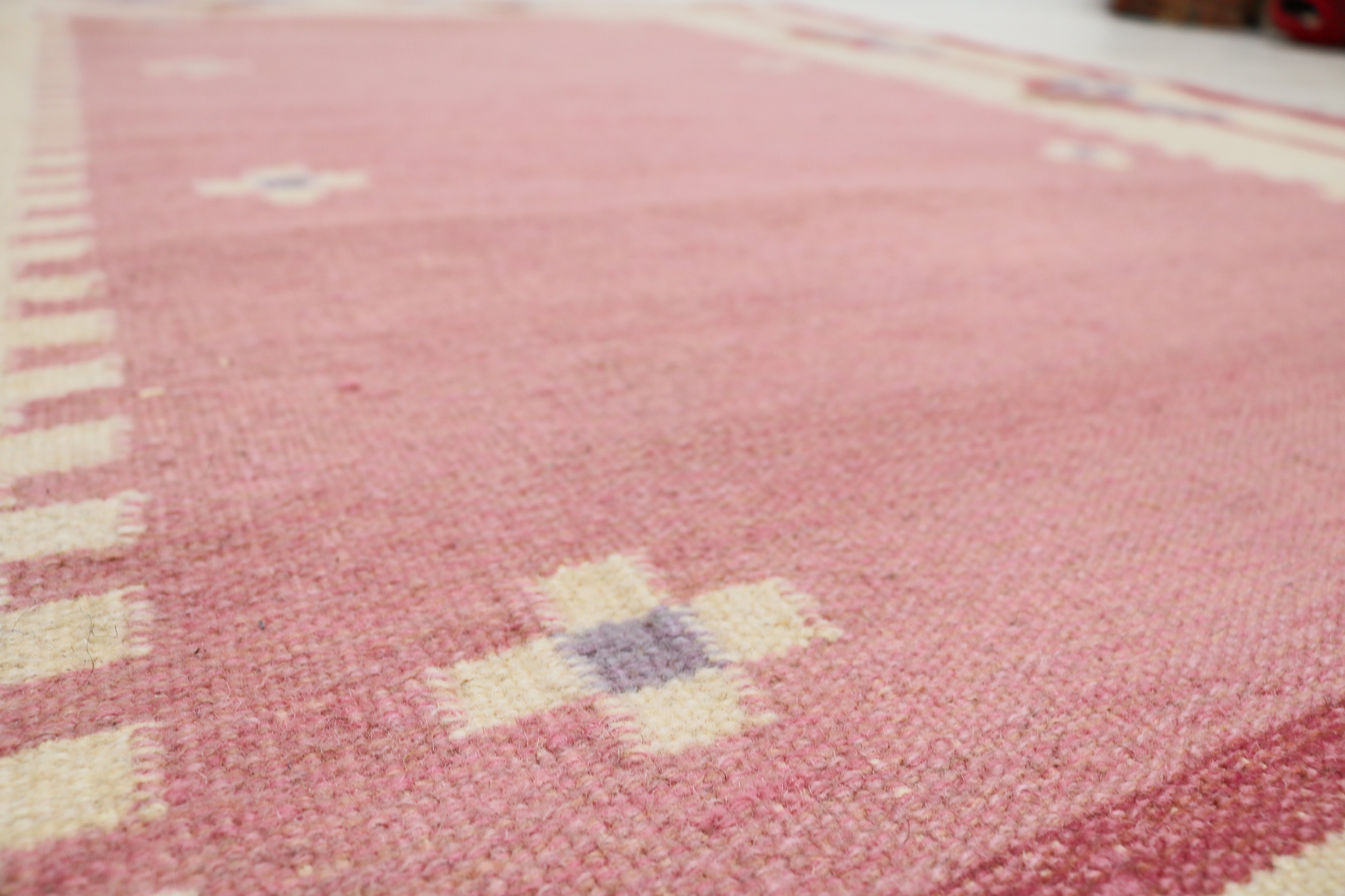 Vintage Swedish kilim rug 188 × 137 cm, handwoven wool Scandinavian flatweave 6