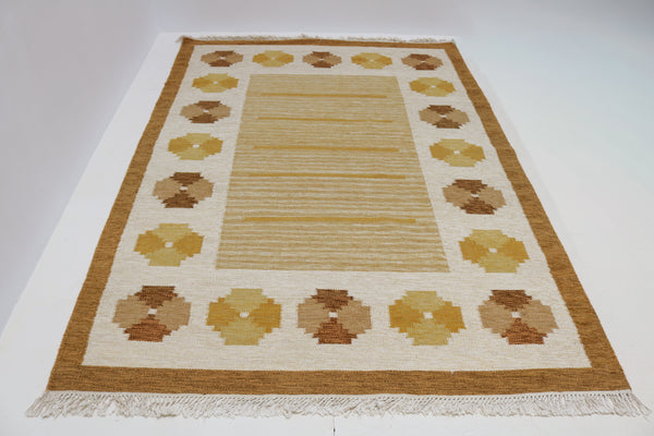 Large Vintage Swedish Kilim Rug, 290 × 200 cm (circa 1950s–1960s)
