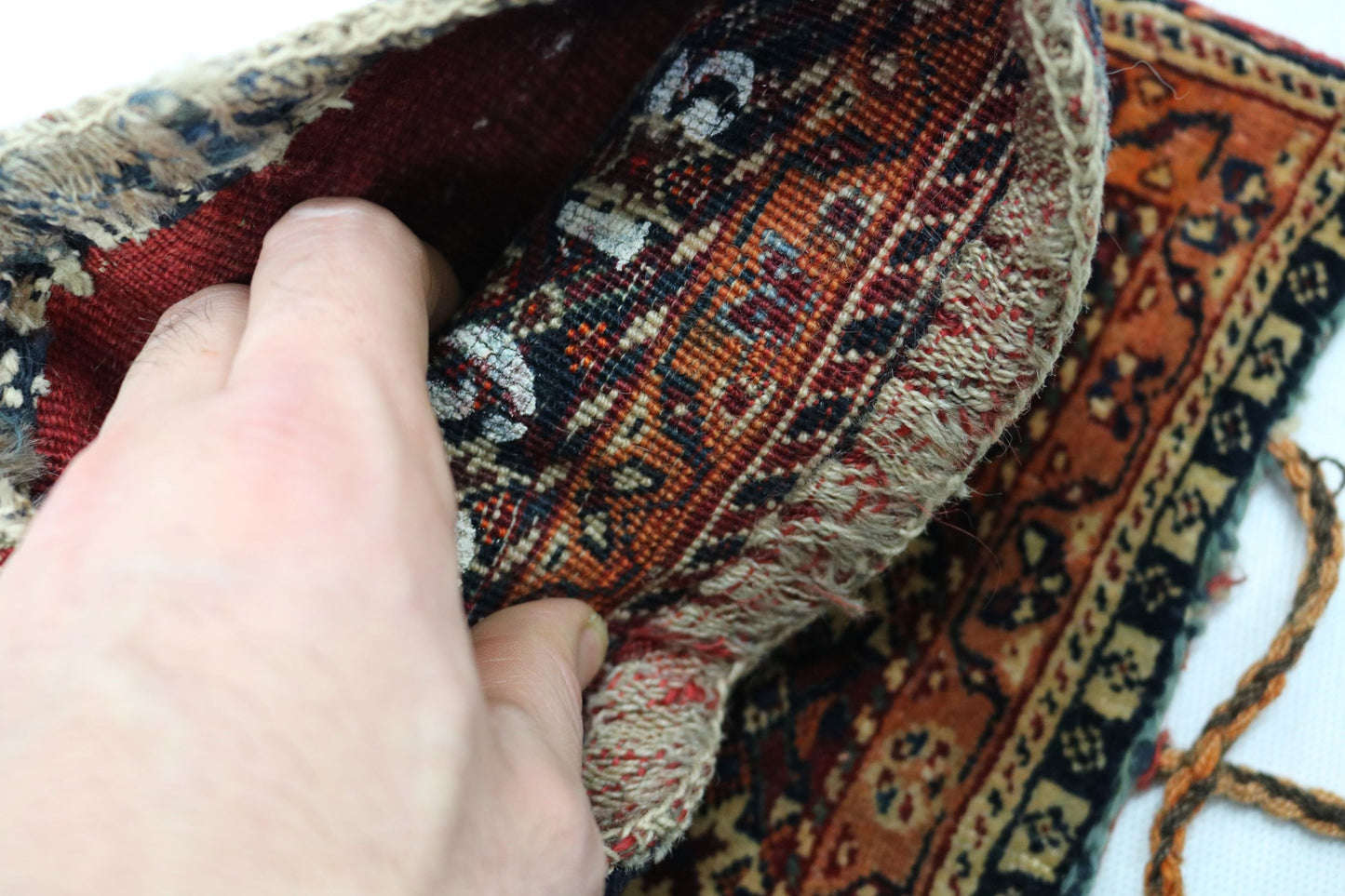 Antique Persian Qashqai small bag - Hakiemie Rug Gallery