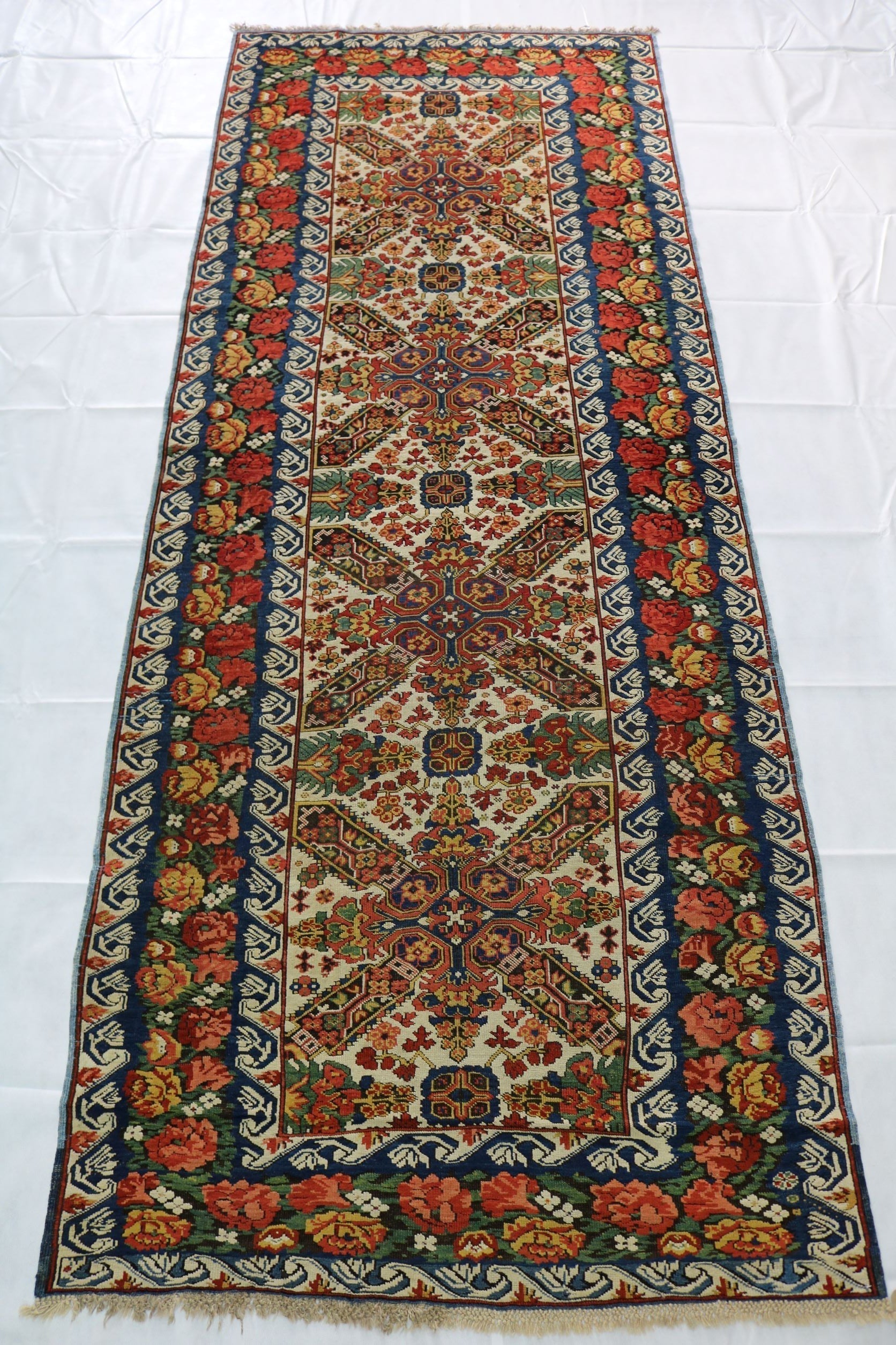 Antique Caucasian Zeichur Runner handmade wool rug for sale in London