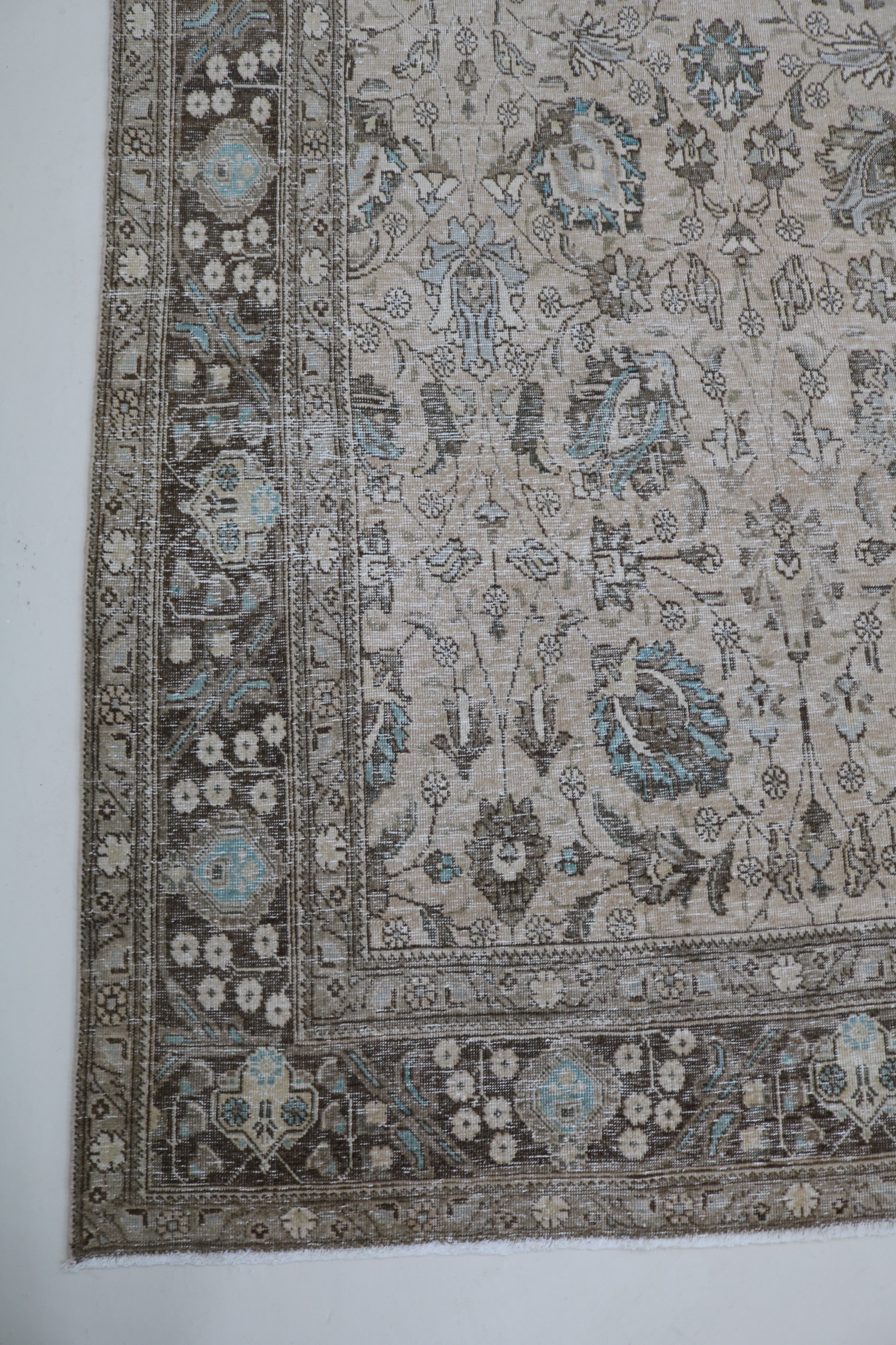 Decorative Vintage Persian Tabriz Carpet, 380 × 296 cm, Circa 1940