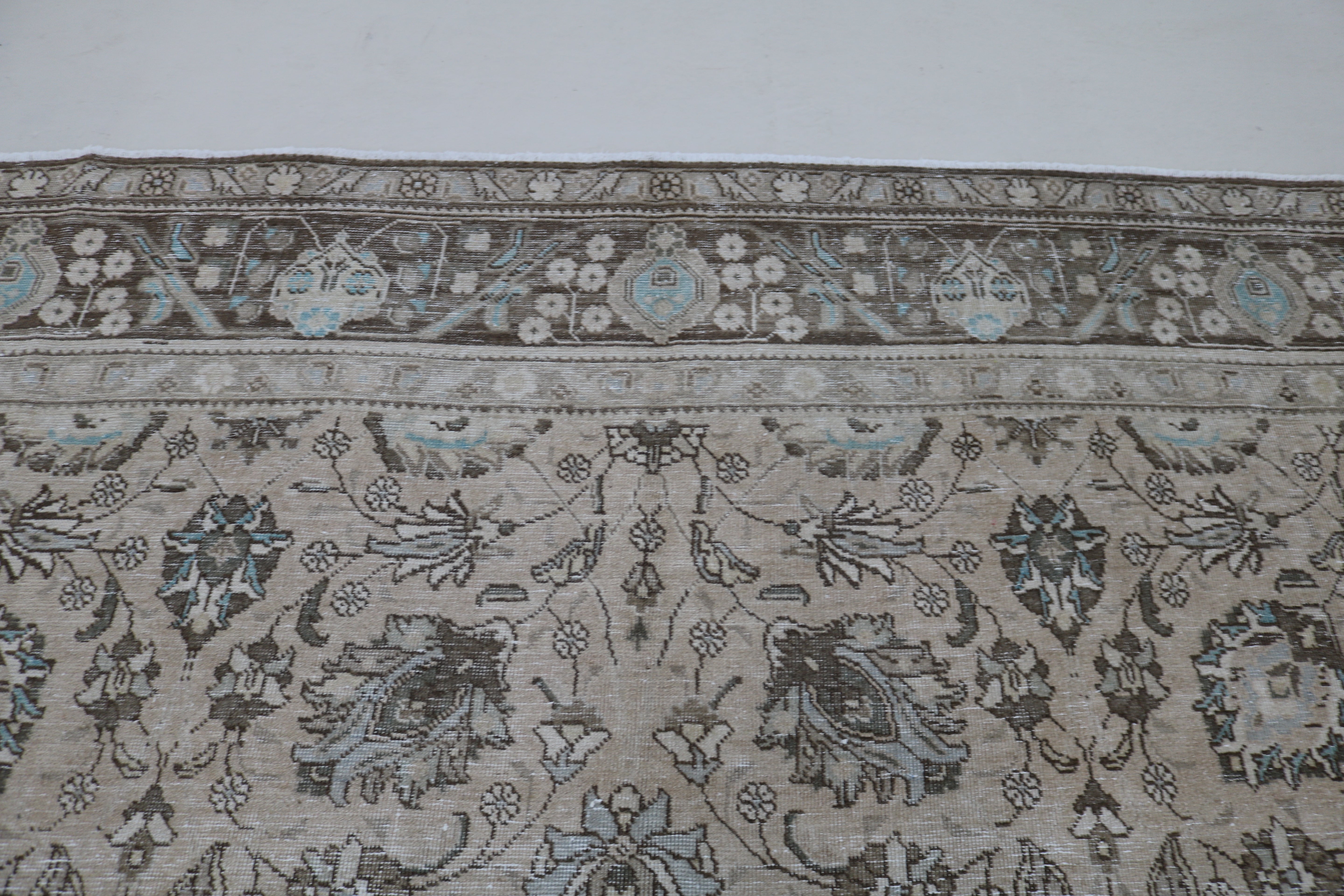 Decorative Vintage Persian Tabriz Carpet, 380 × 296 cm, Circa 1940