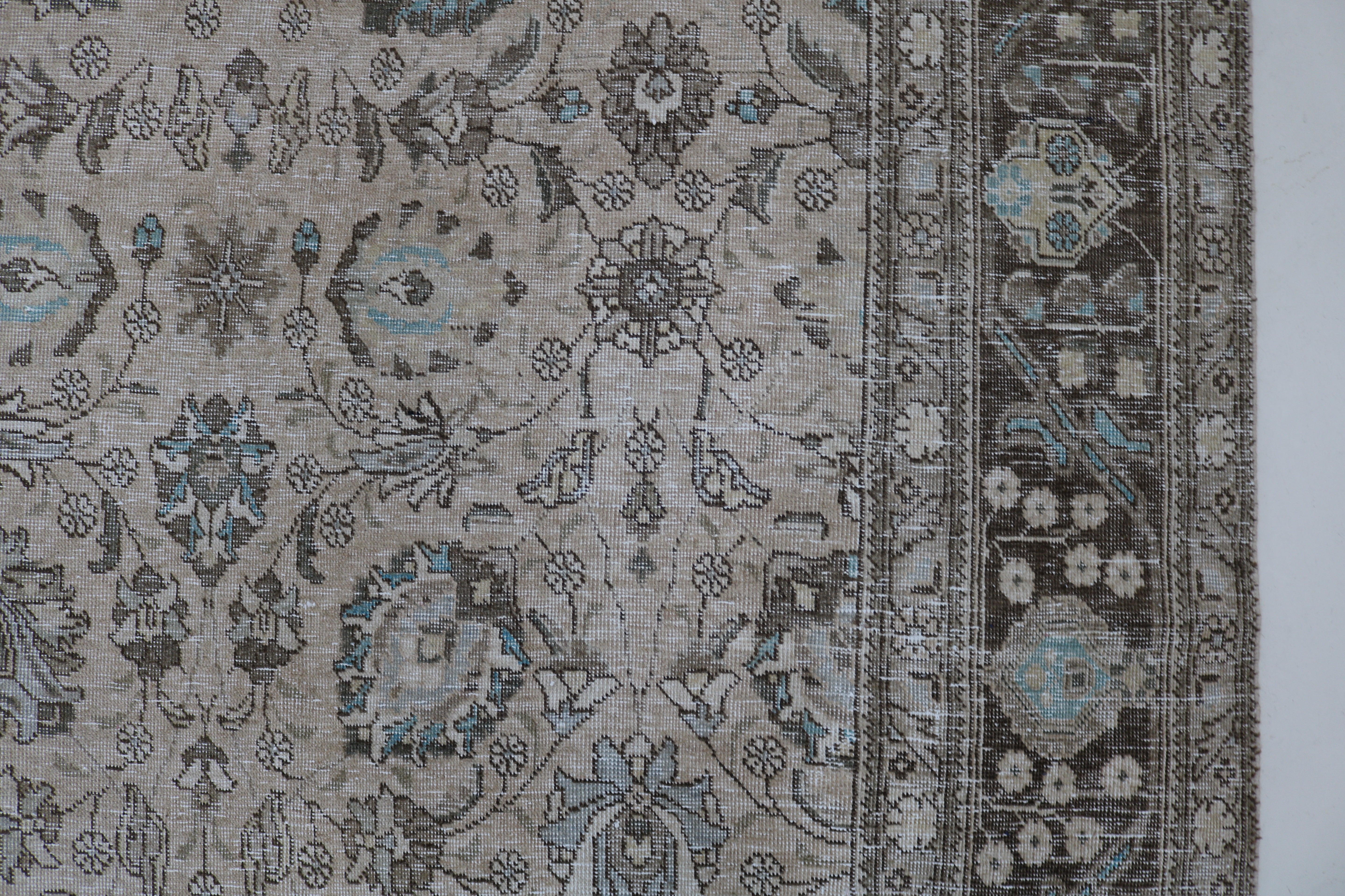 Decorative Vintage Persian Tabriz Carpet, 380 × 296 cm, Circa 1940