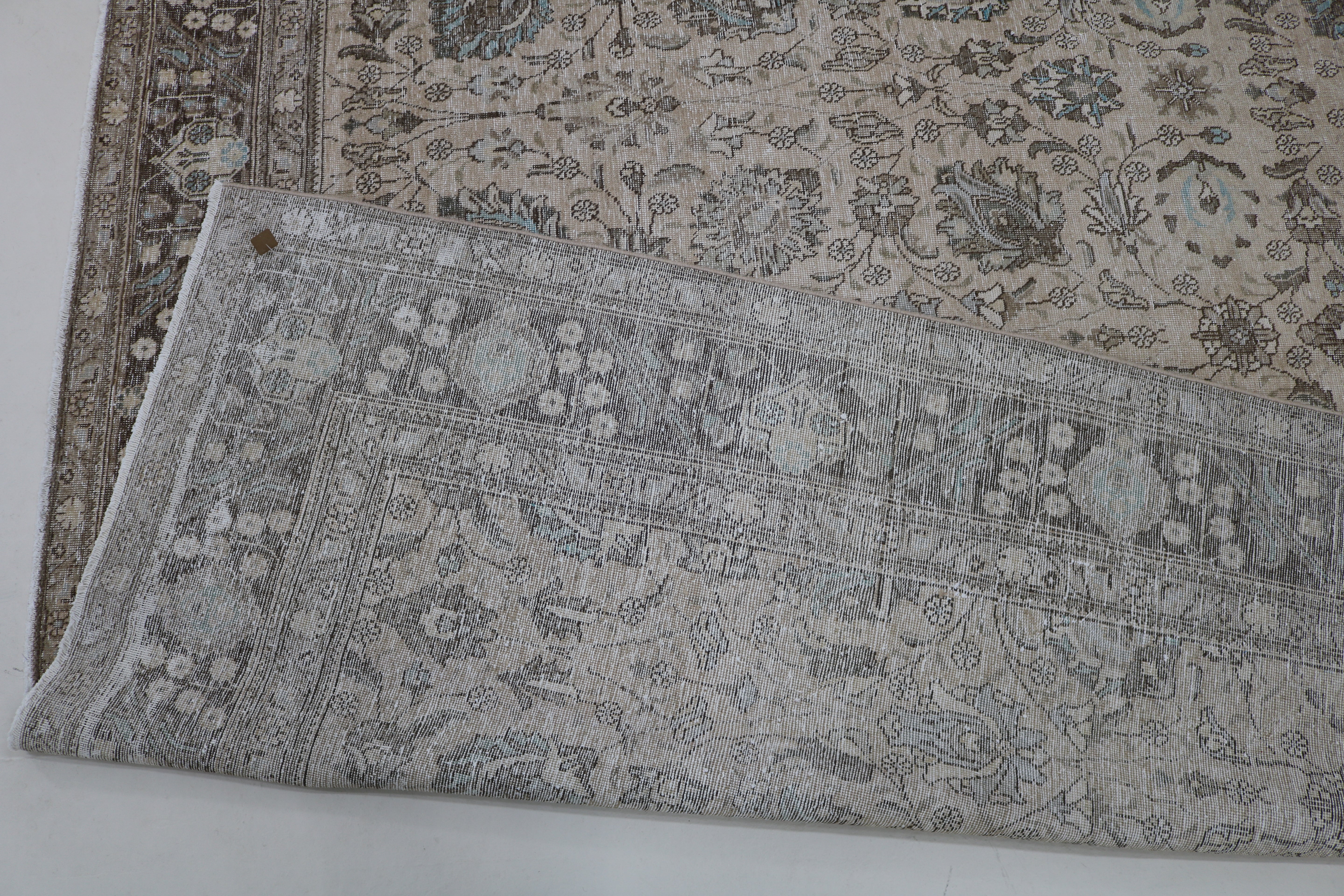 Decorative Vintage Persian Tabriz Carpet, 380 × 296 cm, Circa 1940