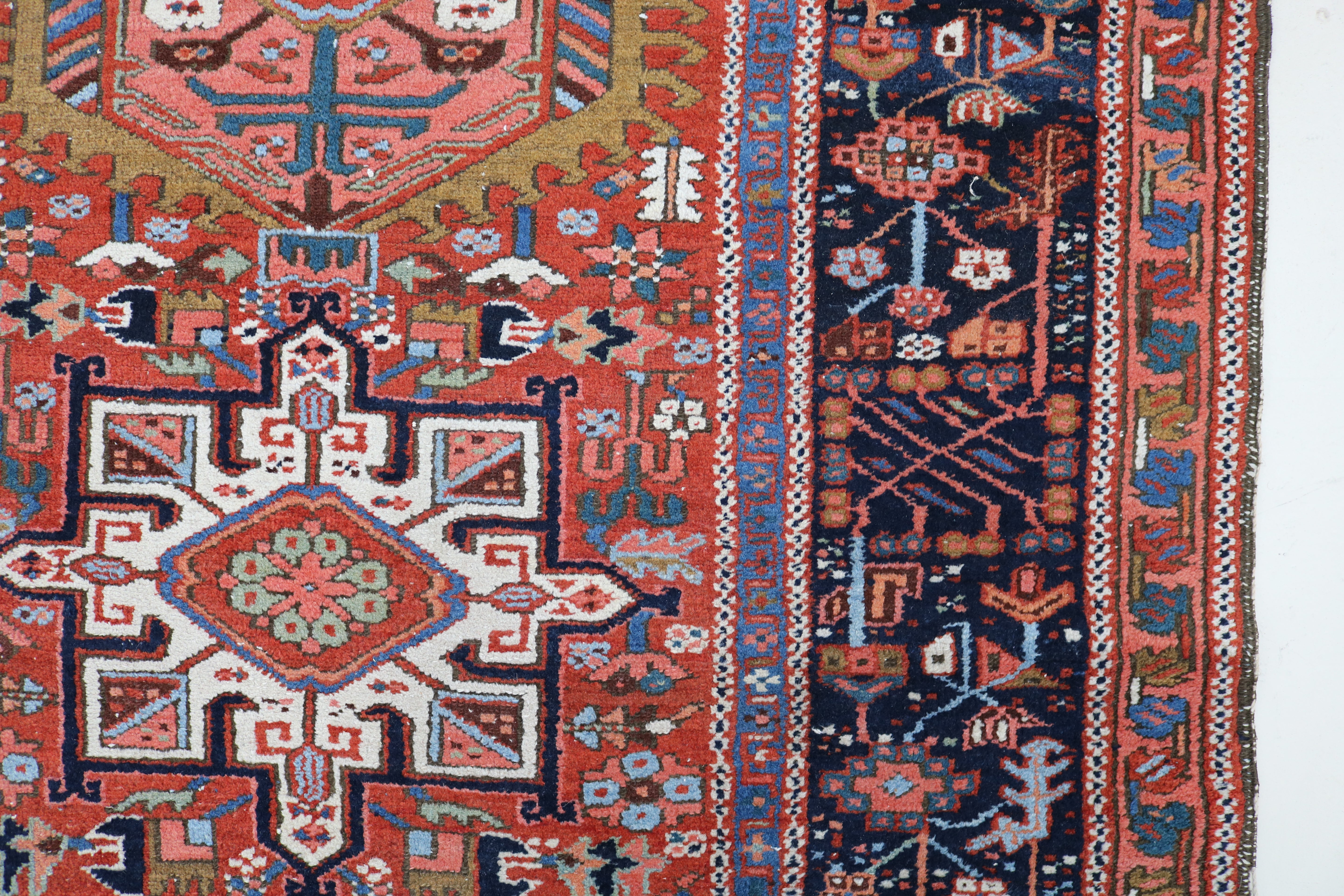 Antique Persian Karaja Rug, 188 × 138 cm, Circa 1910
