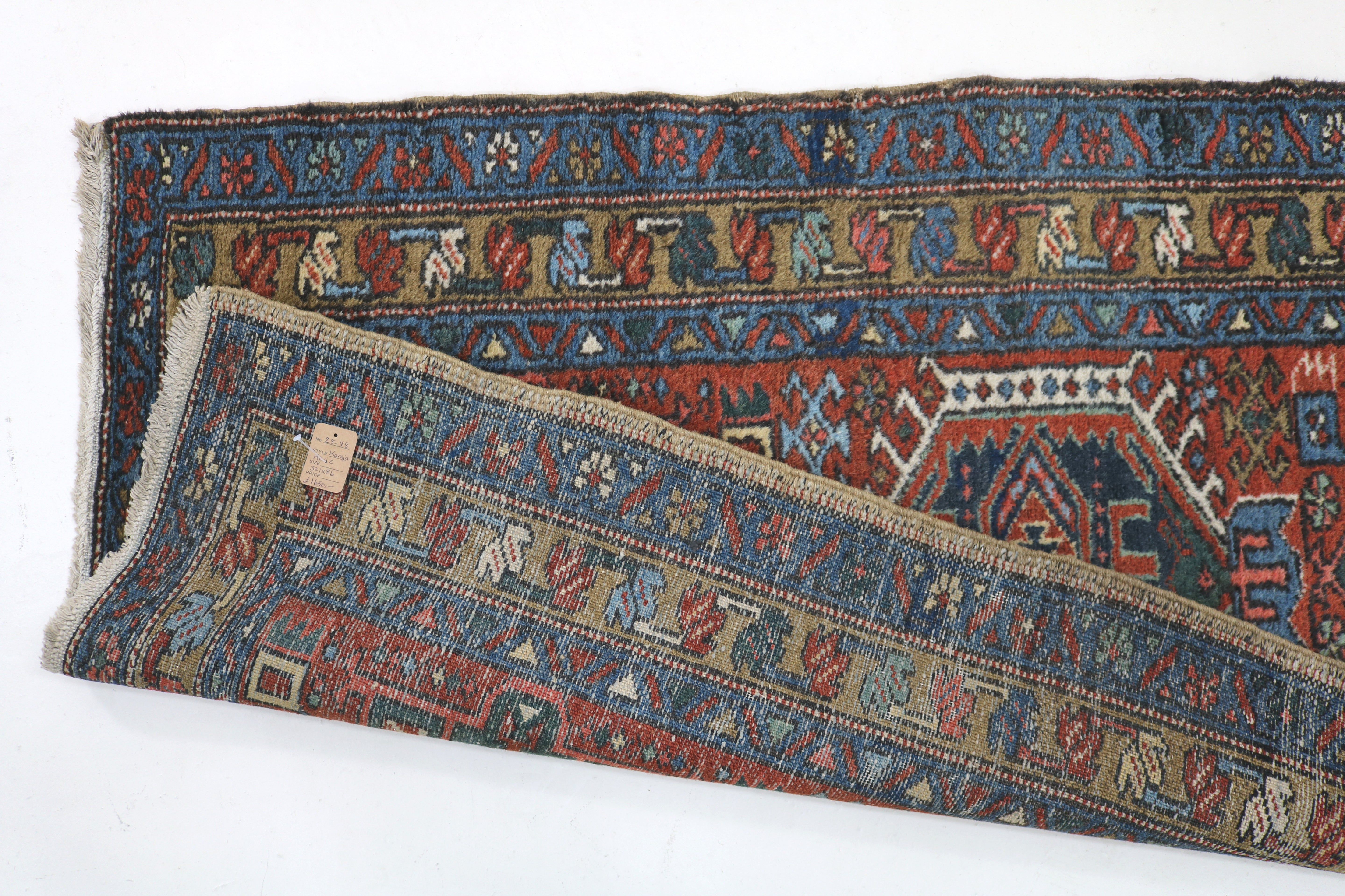 Antique Persian Karaja Runner, 321 × 86 cm, Circa 1930