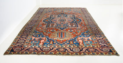Antique Persian Heriz Carpet, 373 × 280 cm, Circa 1900