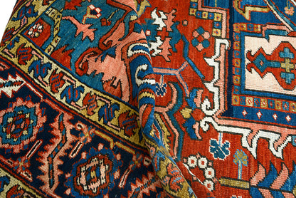 Antique Persian Heriz Carpet, 373 × 280 cm, Circa 1900