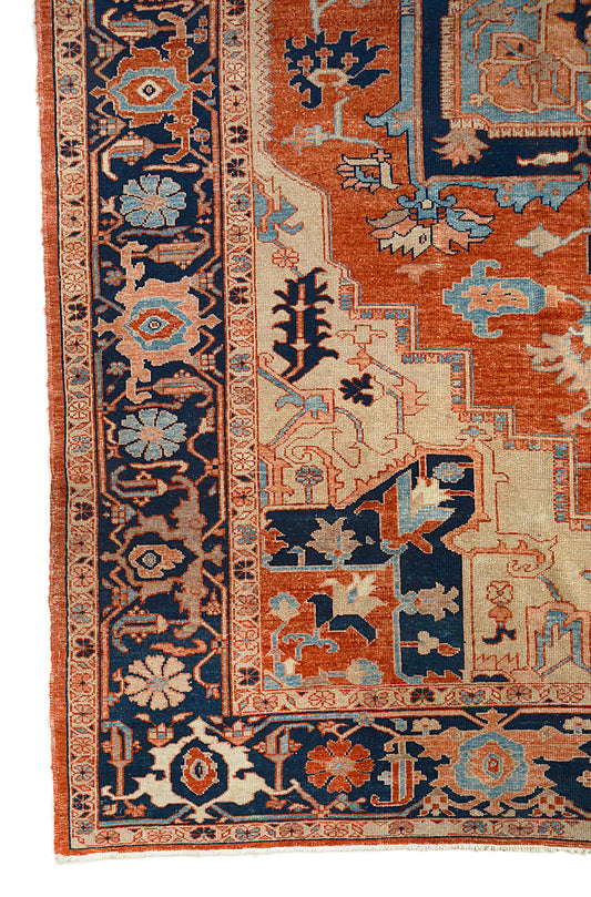Antique Persian Heriz Serapi Carpet, 355 × 271 cm, Circa 1900