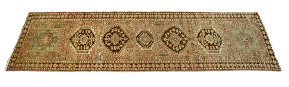Antique Persian Heriz Runner, 315 × 85 cm, Circa 1930