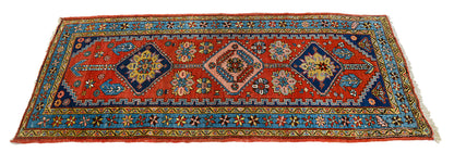 Antique Persian Heriz Runner, 212 × 89 cm, Circa 1900