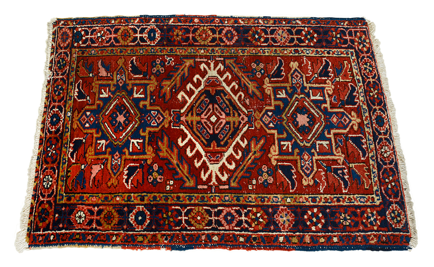 Antique Persian Heriz Rug, 130 × 96 cm, Circa 1930
