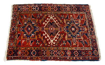 Antique Persian Heriz Rug, 130 × 96 cm, Circa 1930
