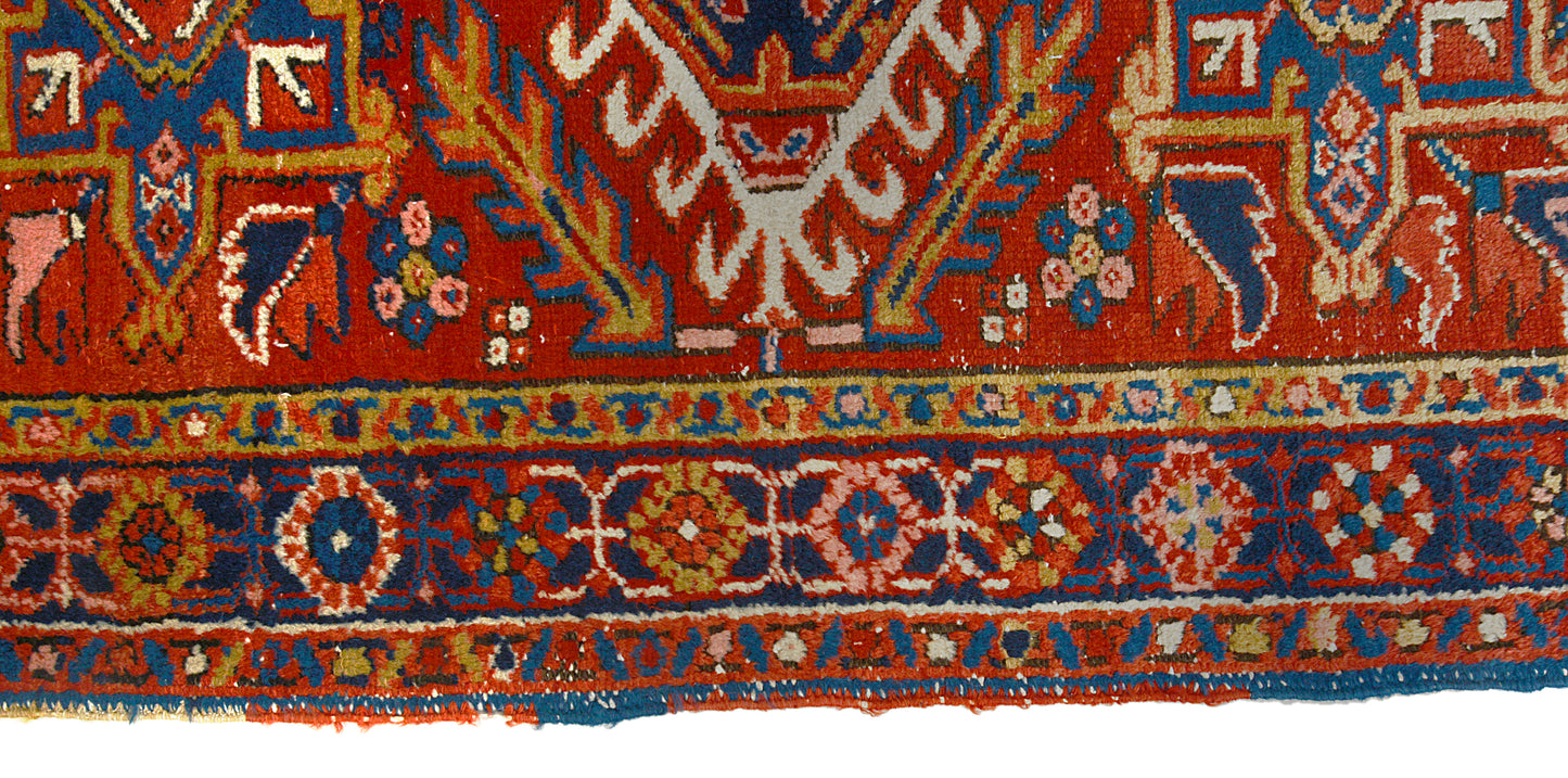 Antique Persian Heriz Rug, 130 × 96 cm, Circa 1930