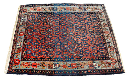 Antique Persian Senneh Rug, 148 × 117 cm, Circa 1930