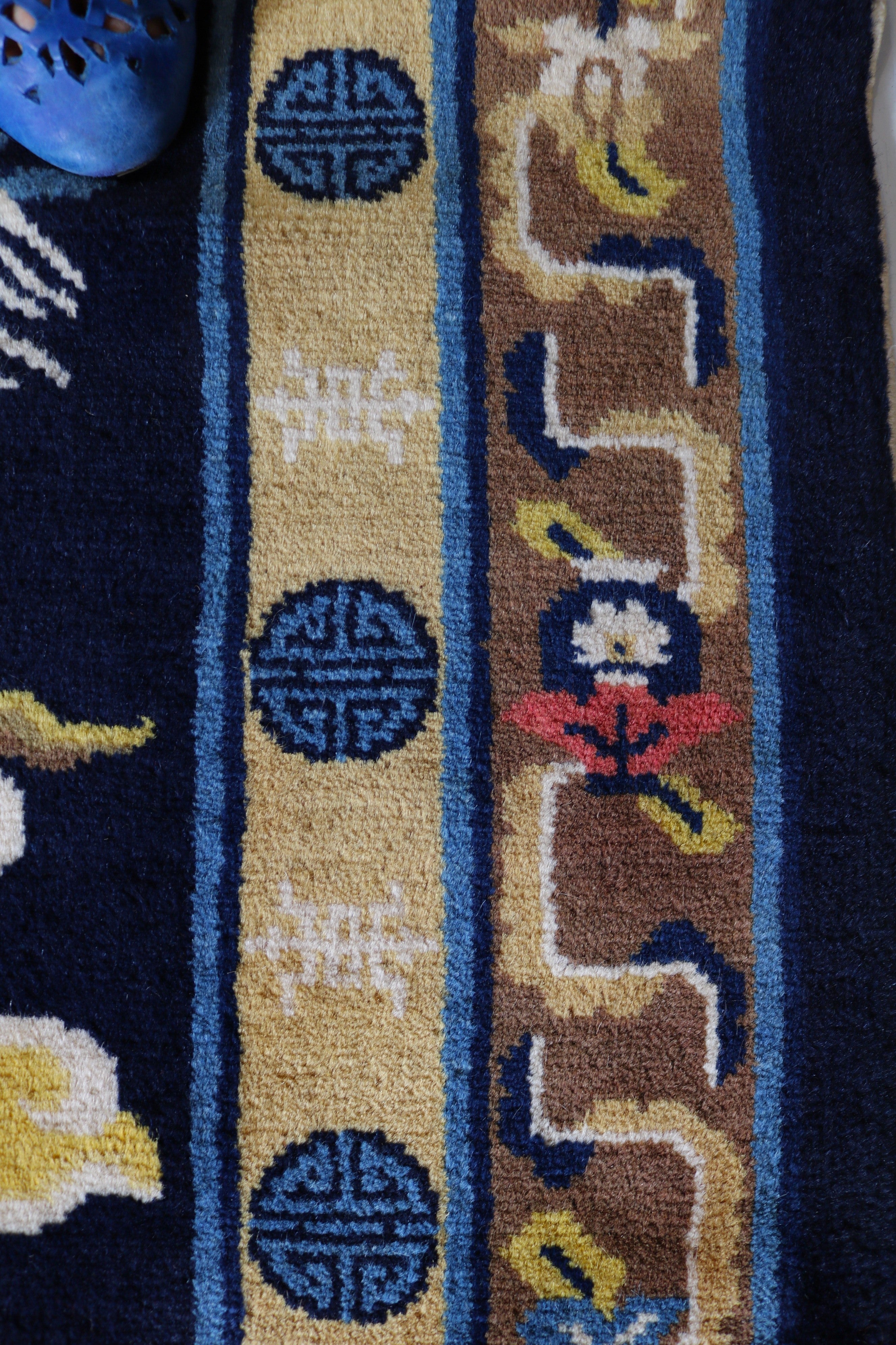 Antique Chinese Dragon Rug, 167 × 167 cm, Circa 1940