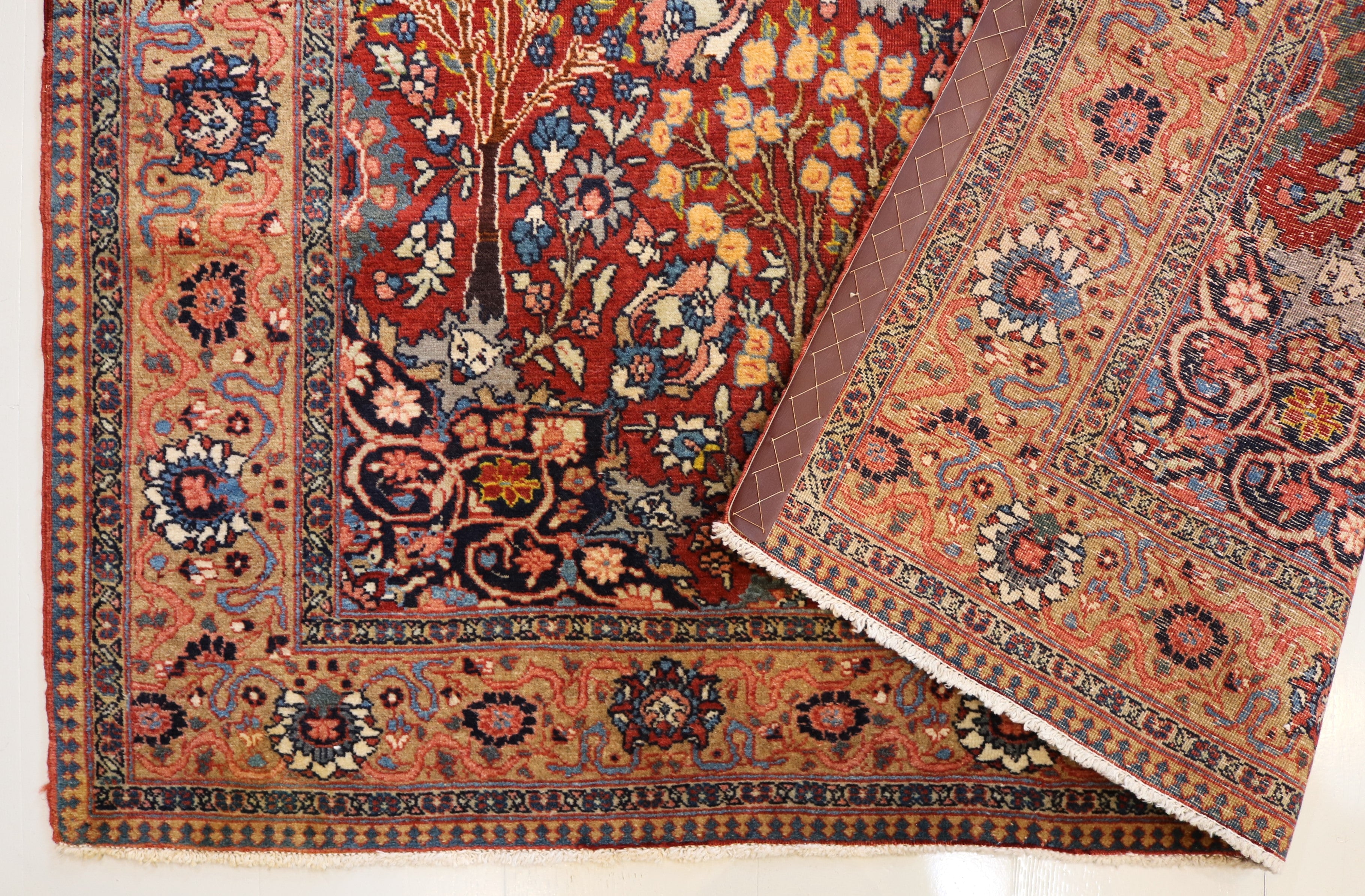 Fine Antique Persian Tabriz Rug with Trees, 186 × 137 cm, Circa 1920