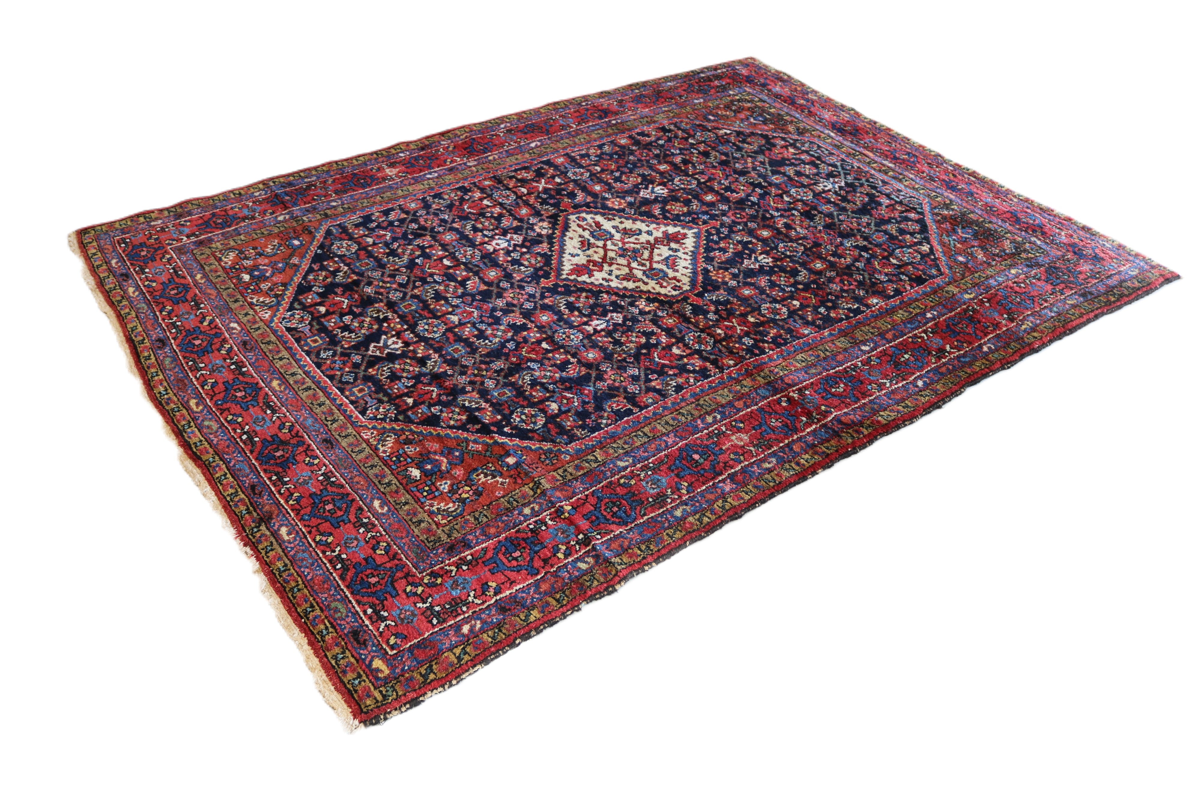Fine Antique Persian Hamadan Rug, 144 × 200 cm, Circa 1920