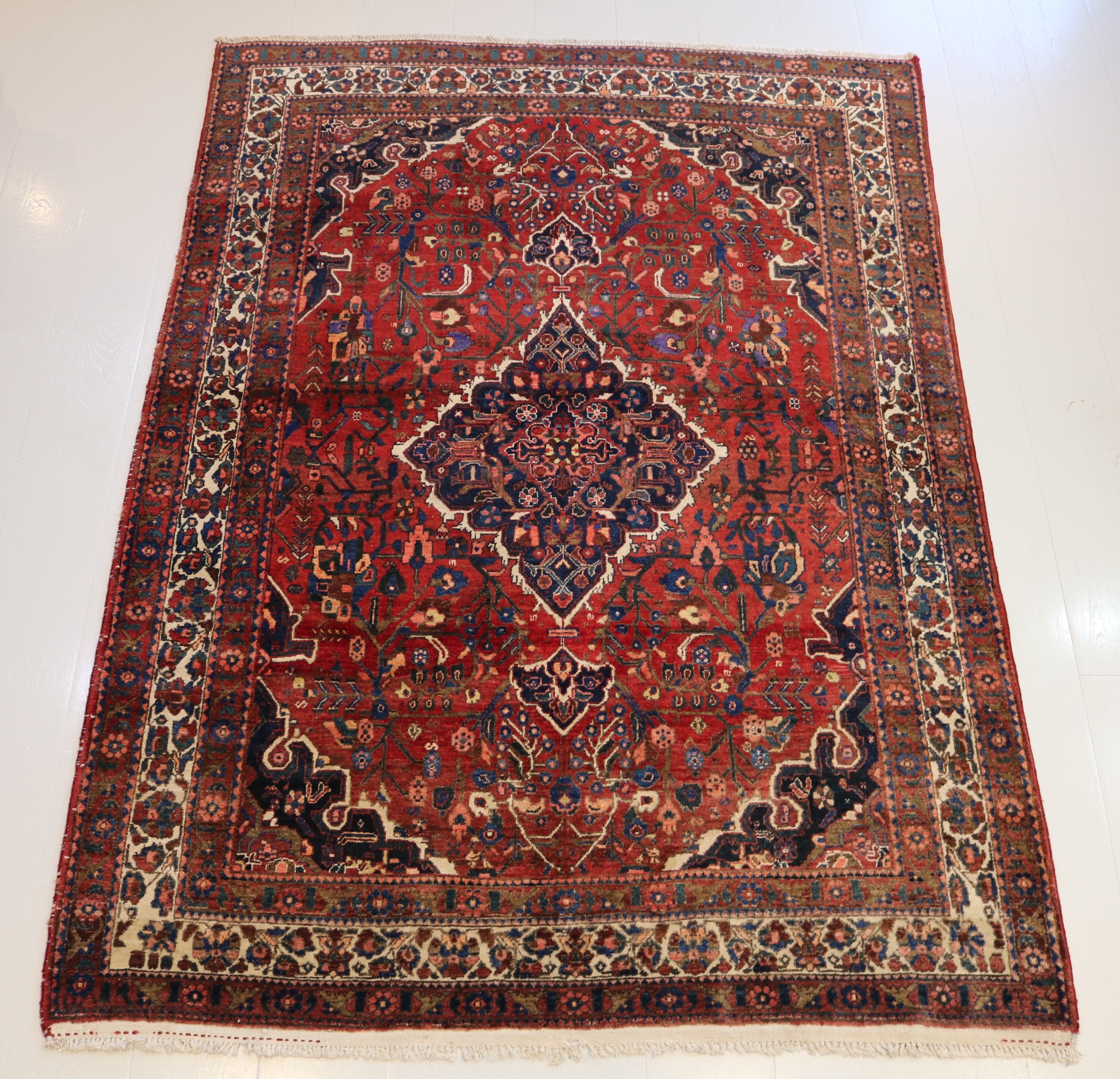 Antique Persian Abadeh Rug, 207 × 148 cm, Circa 1920