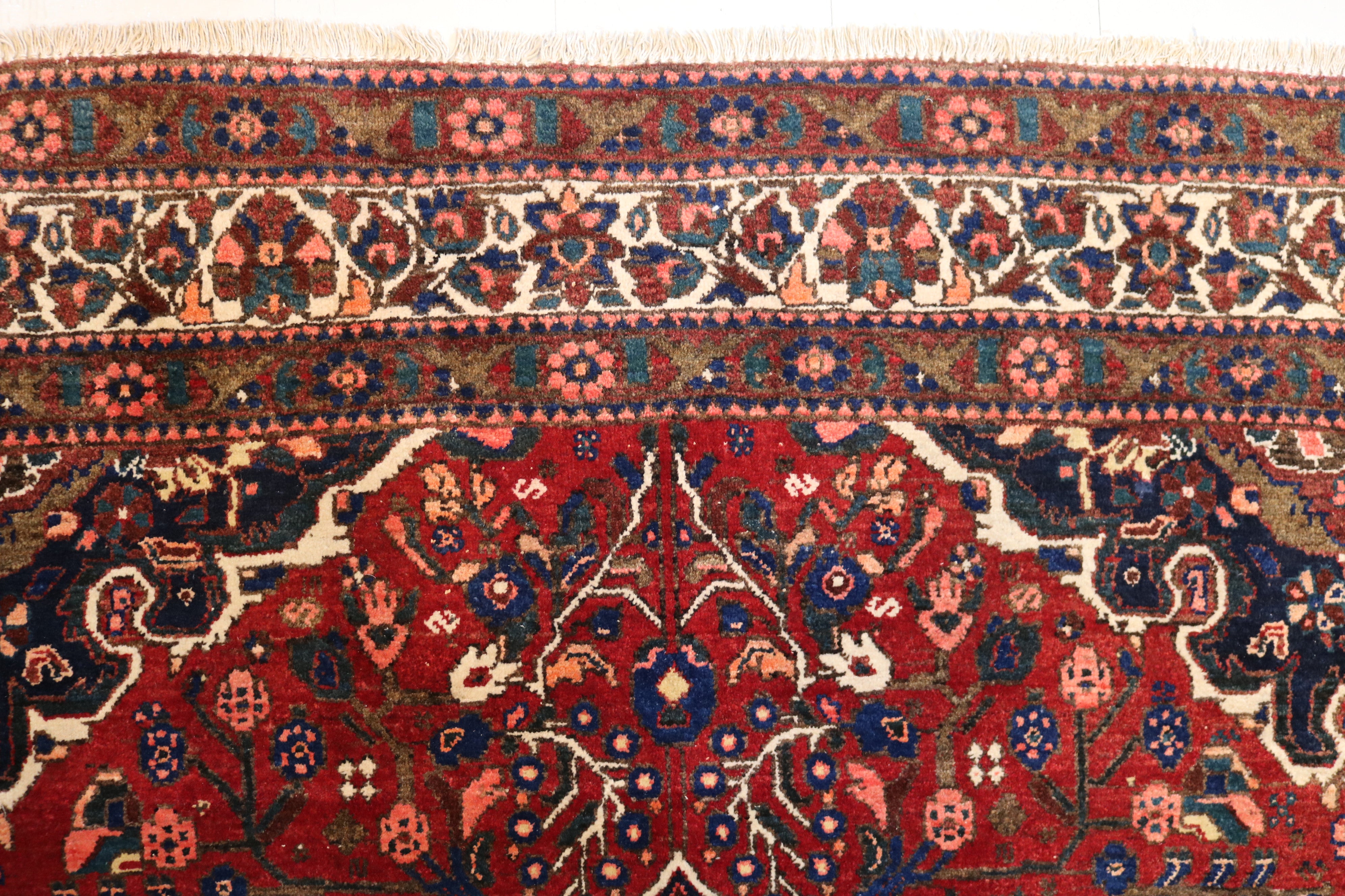 Antique Persian Abadeh Rug, 207 × 148 cm, Circa 1920
