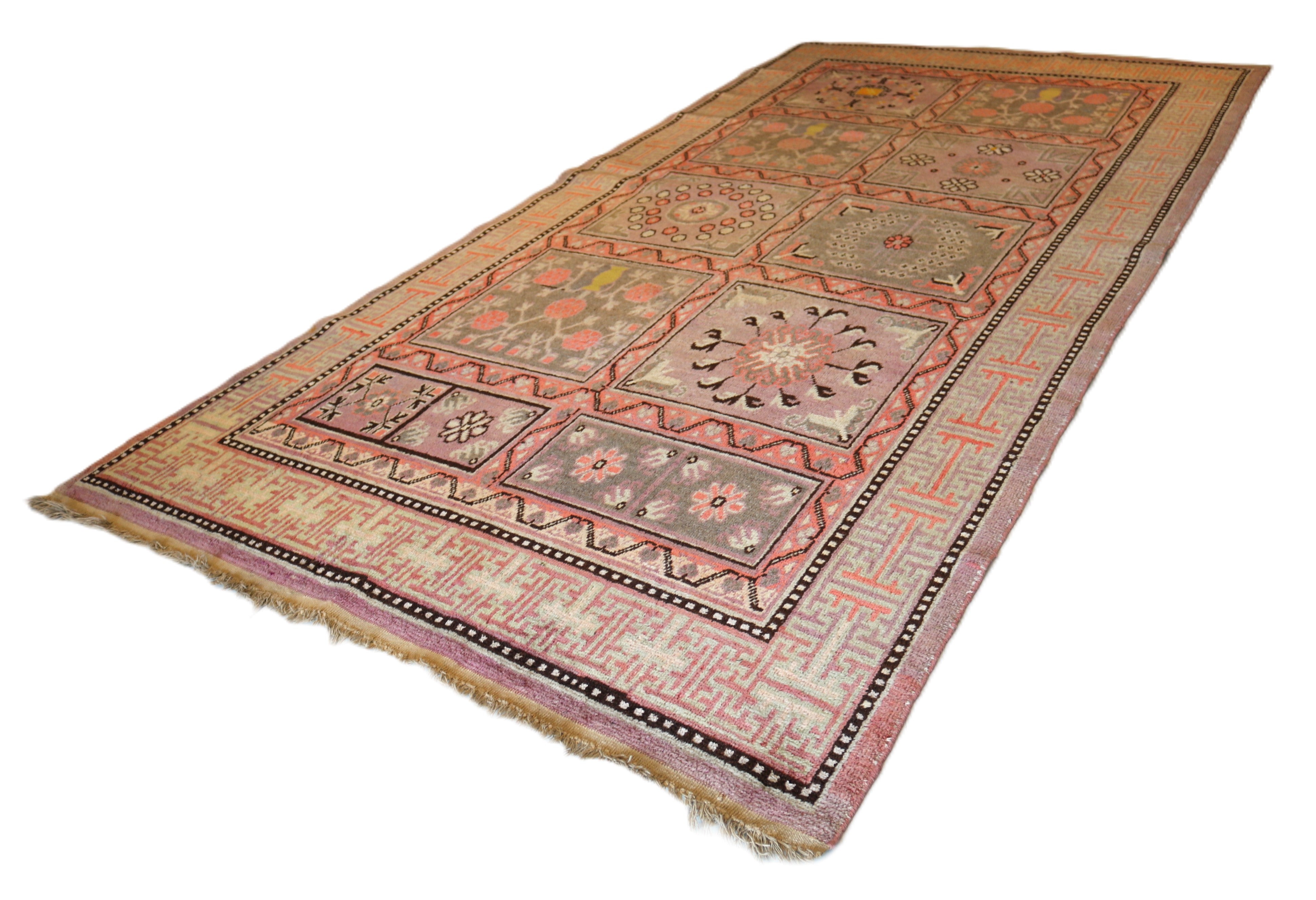 Antique East Turkestan Qotan (Khotan) Rug, 275 × 138 cm, Circa 1900