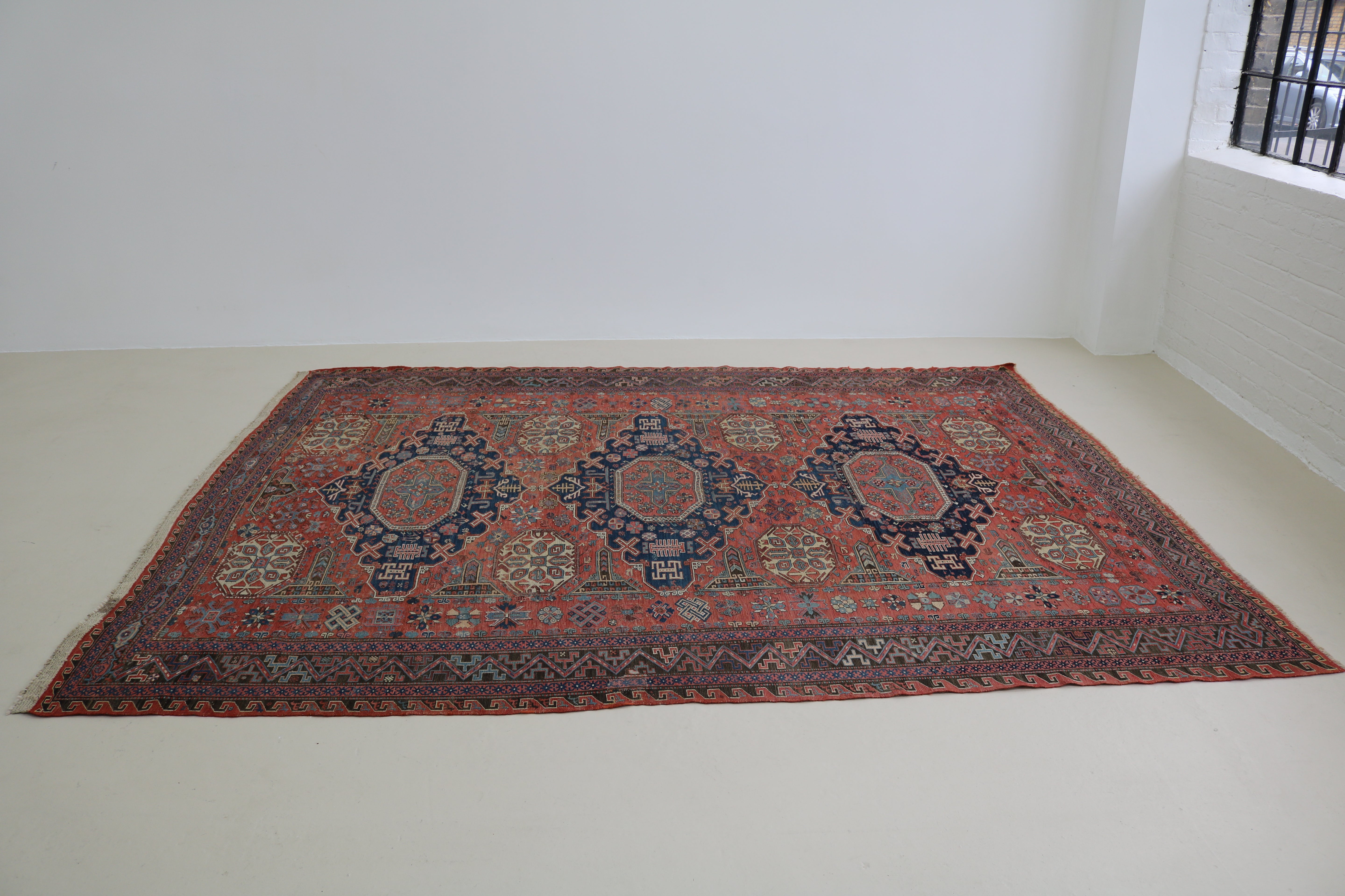 Antique Caucasian Sumak Carpet, 335 × 265 cm, Circa 1900