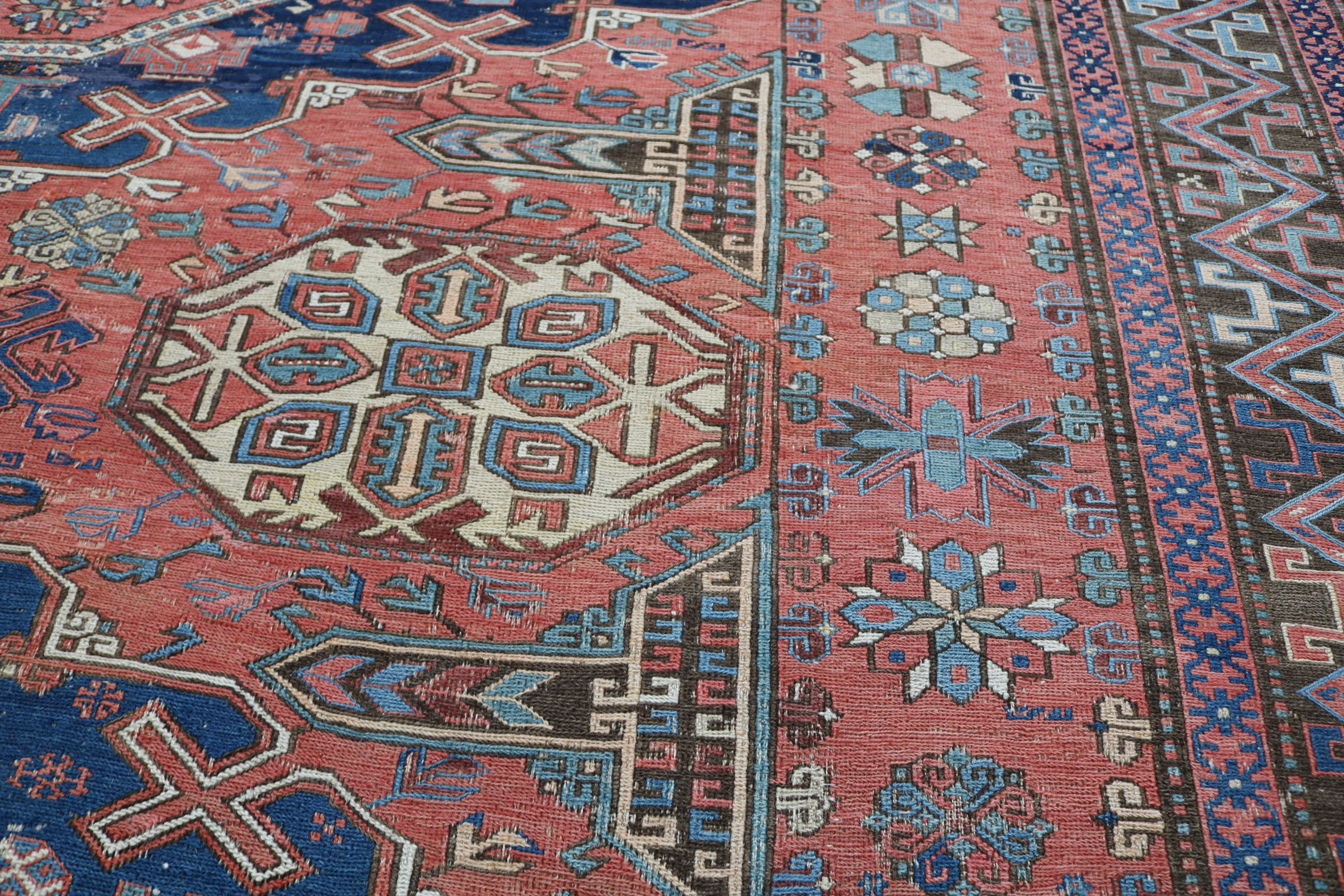 Antique Caucasian Sumak Carpet, 335 × 265 cm, Circa 1900