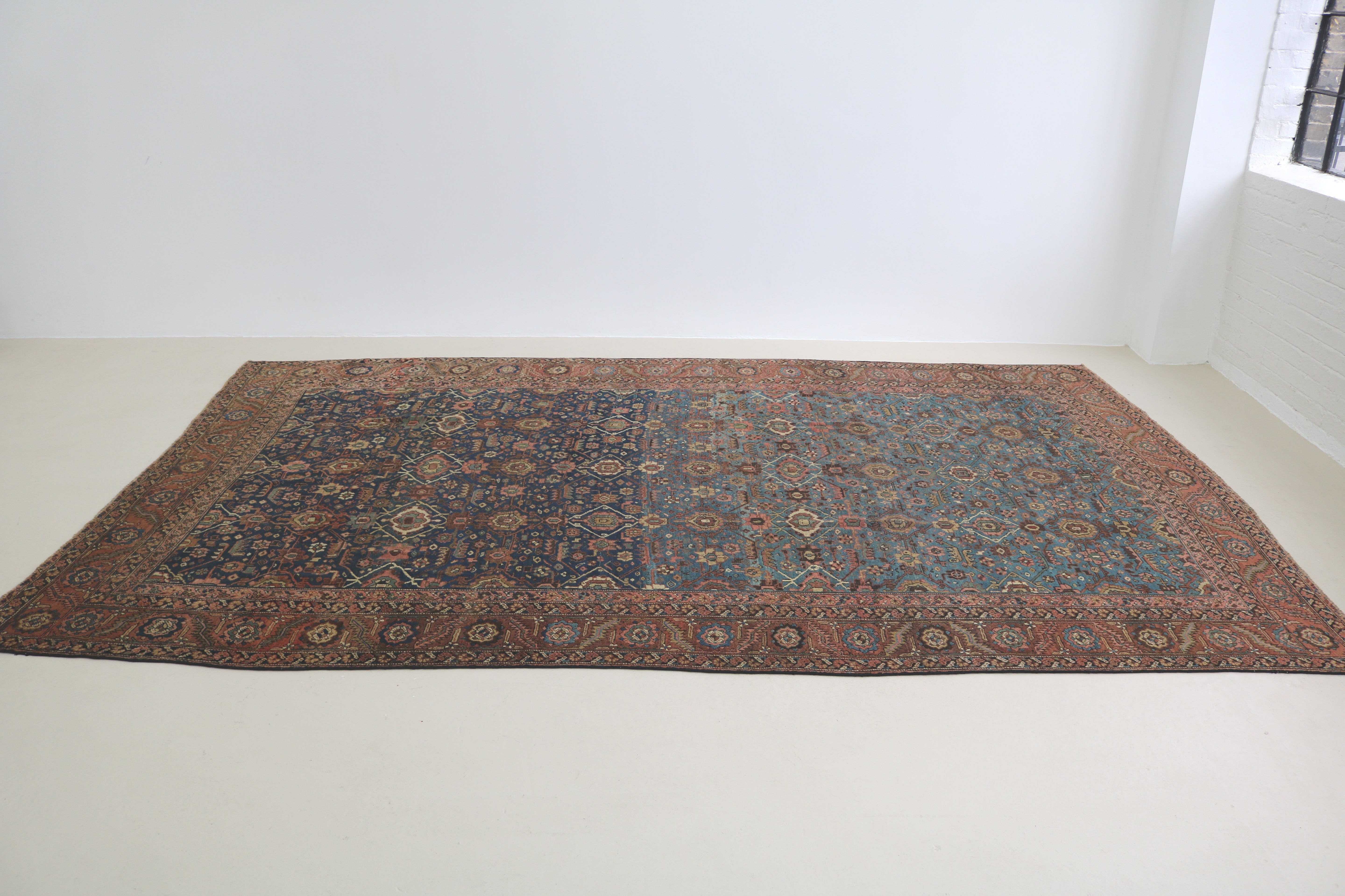 Antique Persian Bakshayesh Carpet, 402 × 260 cm, Circa 1880