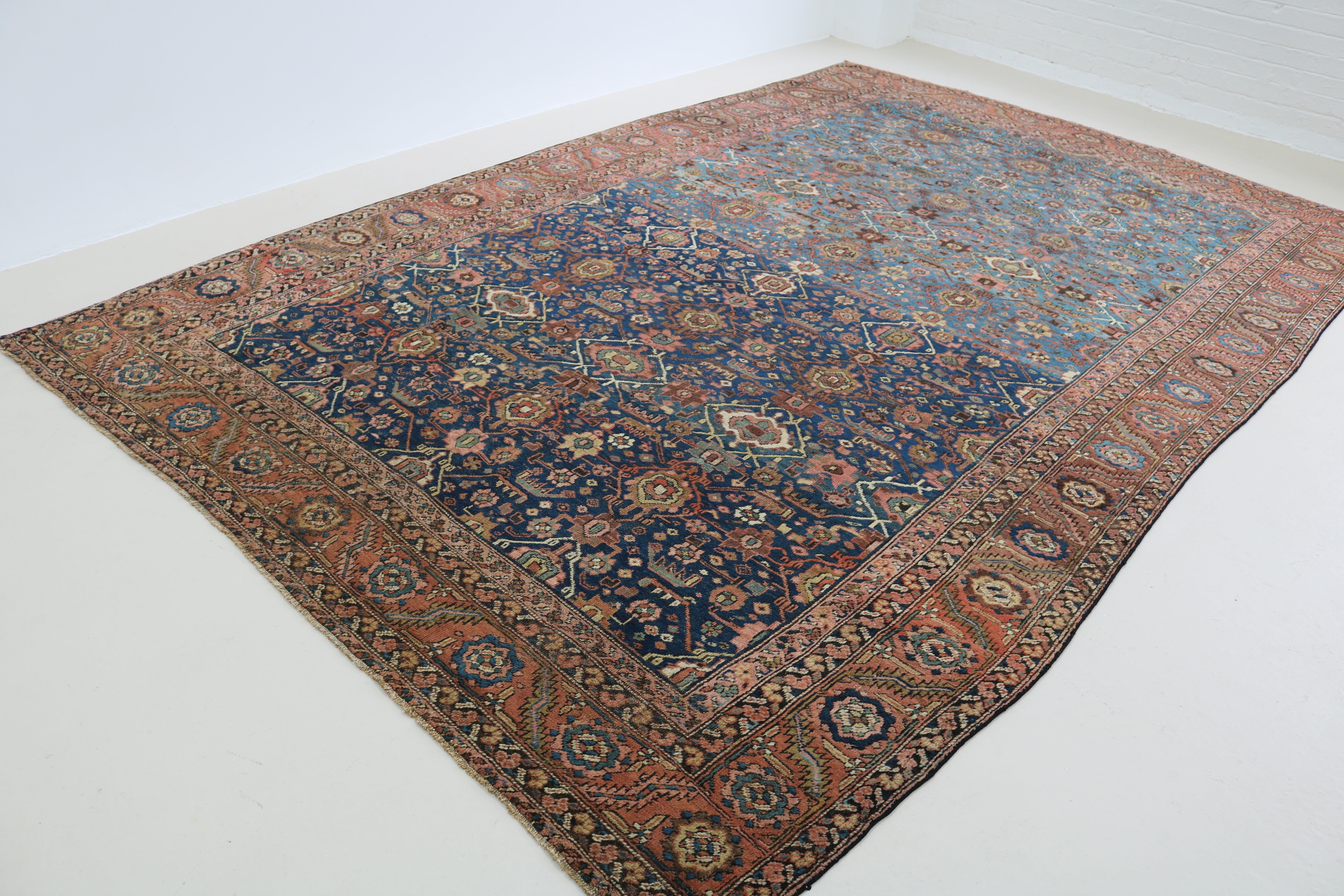 Antique Persian Bakshayesh Carpet, 402 × 260 cm, Circa 1880